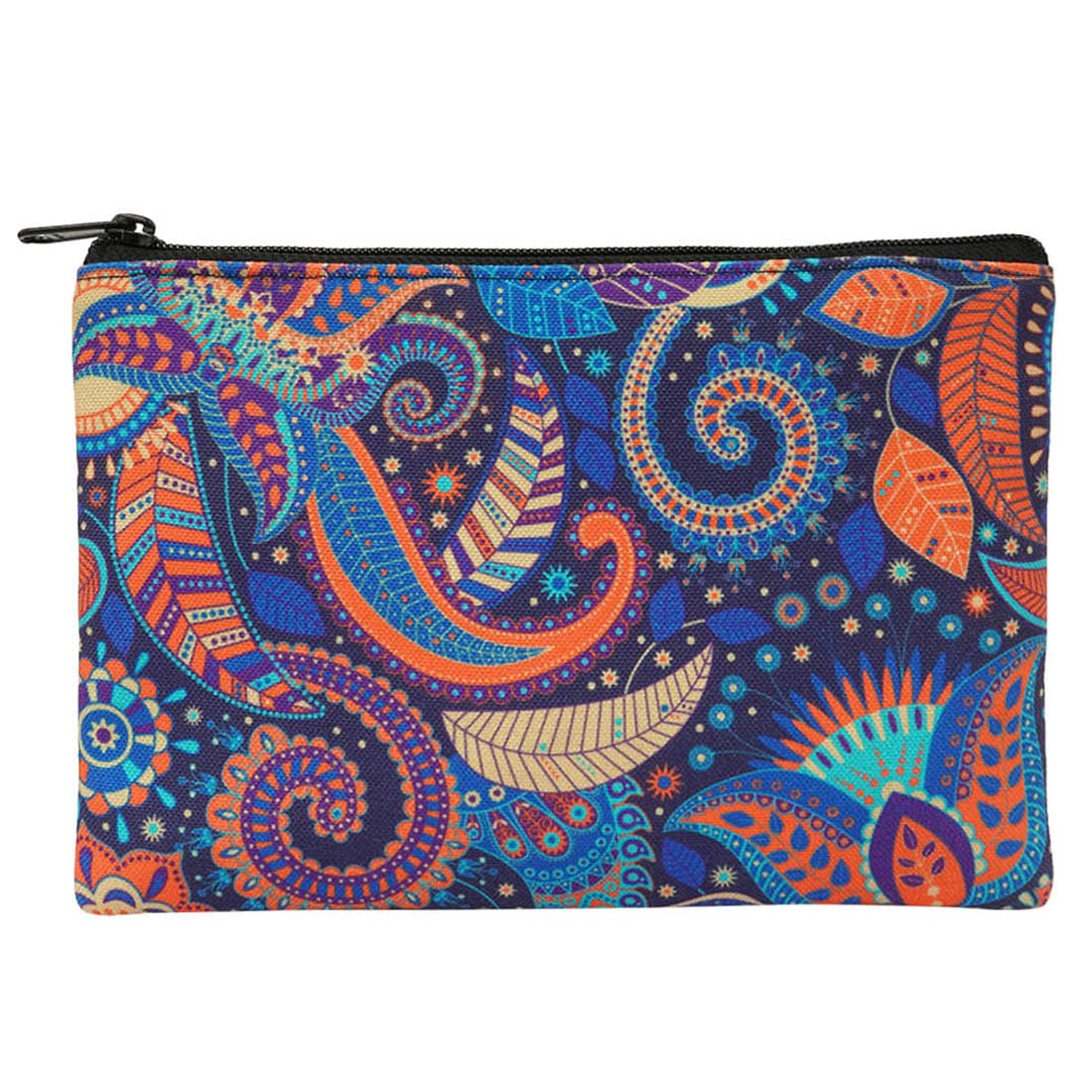 Crazyify Printed Travel Pouch Cosmetic Bag - Waterproof Makeup Organizer for Women & Men | Perfect for Travel, Gym, and Daily Essentials Storage | Cute Toiletry Bag for Cosmetics, Jewelry, and Personal Items