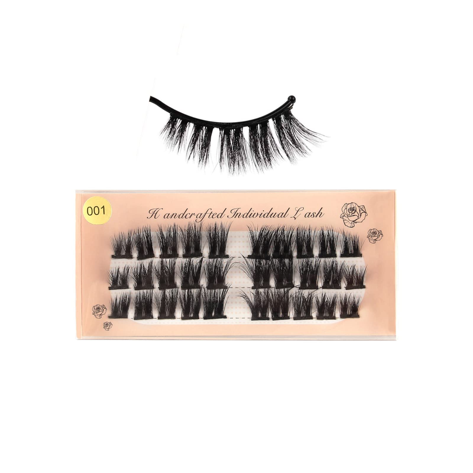 DIY Eyelash Extension Kit - Natural Look C Curl Wispy Lashes | Reusable Faux Mink False Eyelashes Clusters for Volume & Length | Perfect for Weddings, Parties & Daily Wear