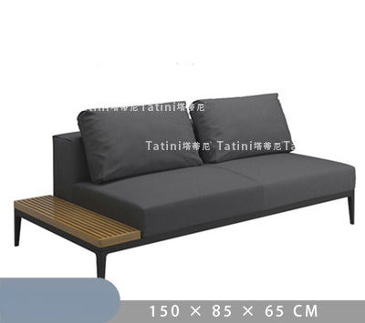 Premium Teak Wood Sofa and Coffee Table Set - 3-Piece Outdoor Patio Furniture for Garden, Poolside & Backyard Relaxation