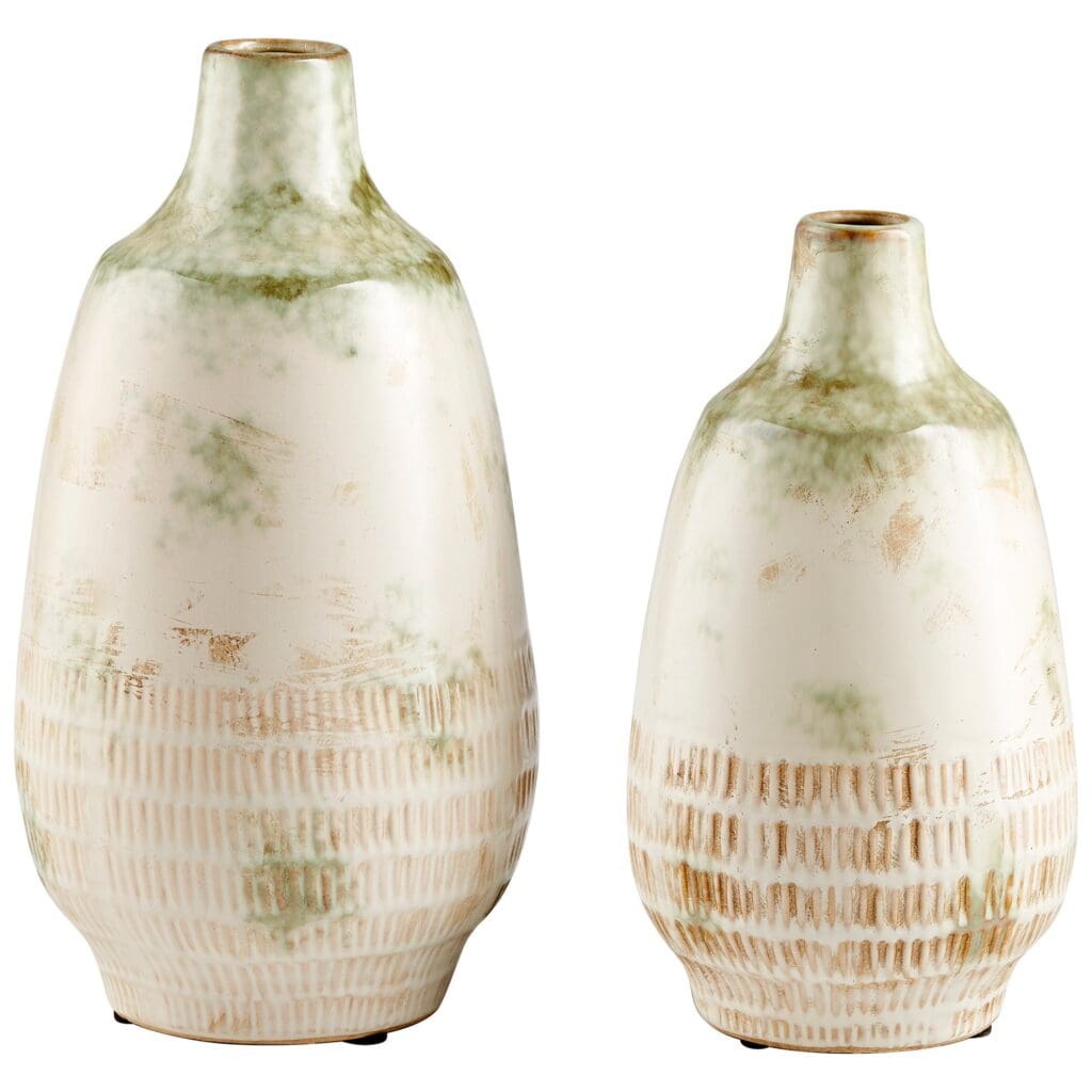 Cyan Design 11050 Yukon Vase - Large Olive Pearl Glaze Ceramic Vase for Home Decor, Wedding Centerpiece, Living Room & Dining Table Decoration