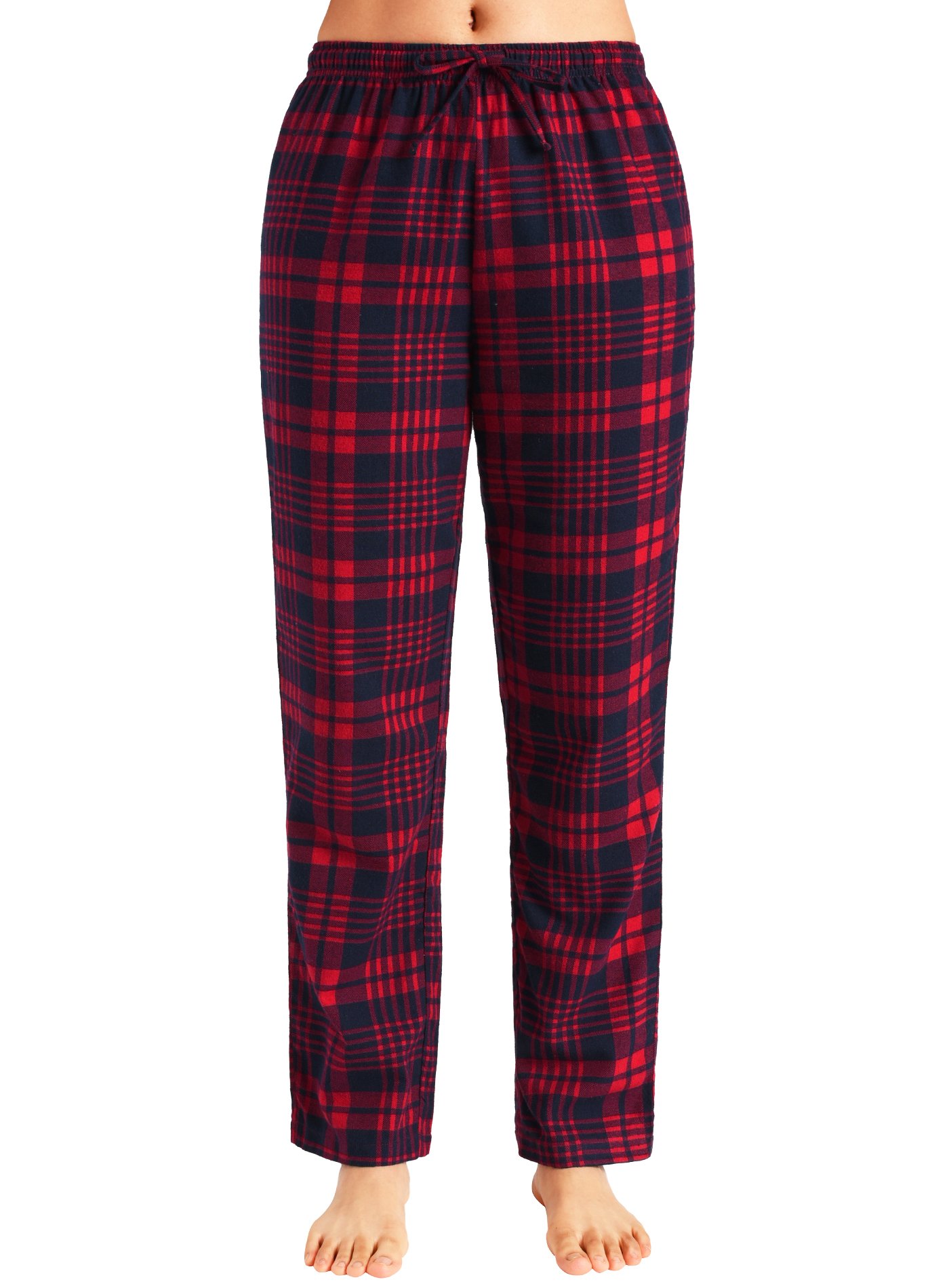 Latuza Women's Cotton Plaid Pajama Pants - Soft Lounge Pants for Sleep & Relaxation - Cozy PJ Bottoms for Nightwear, Loungewear & Home Comfort