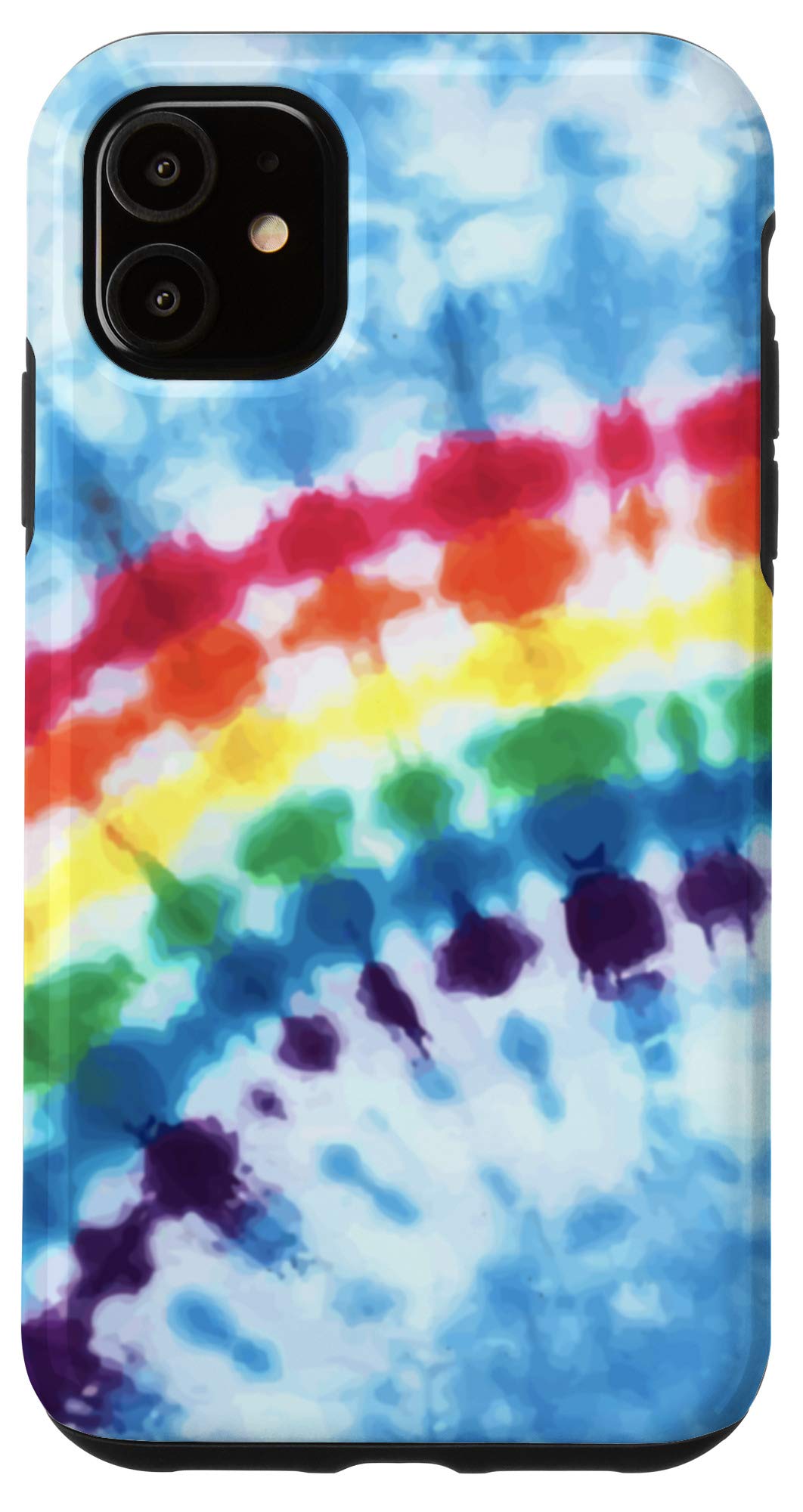 iPhone 11 Tie Dye Rainbow Phone Case - Colorful Hippie Retro Protective Cover with Unique Design | Perfect Gift for Music Festivals, Beach Trips & Boho Style Lovers