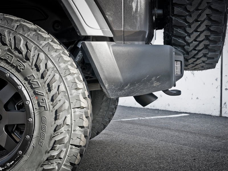 aFe MACH Force XP Axle Back Exhaust System with Black Tip for 2018-2020 Jeep Wrangler (L4 2.0T/V6 3.6L) - High Performance Exhaust Upgrade for Off-Road & Street Driving