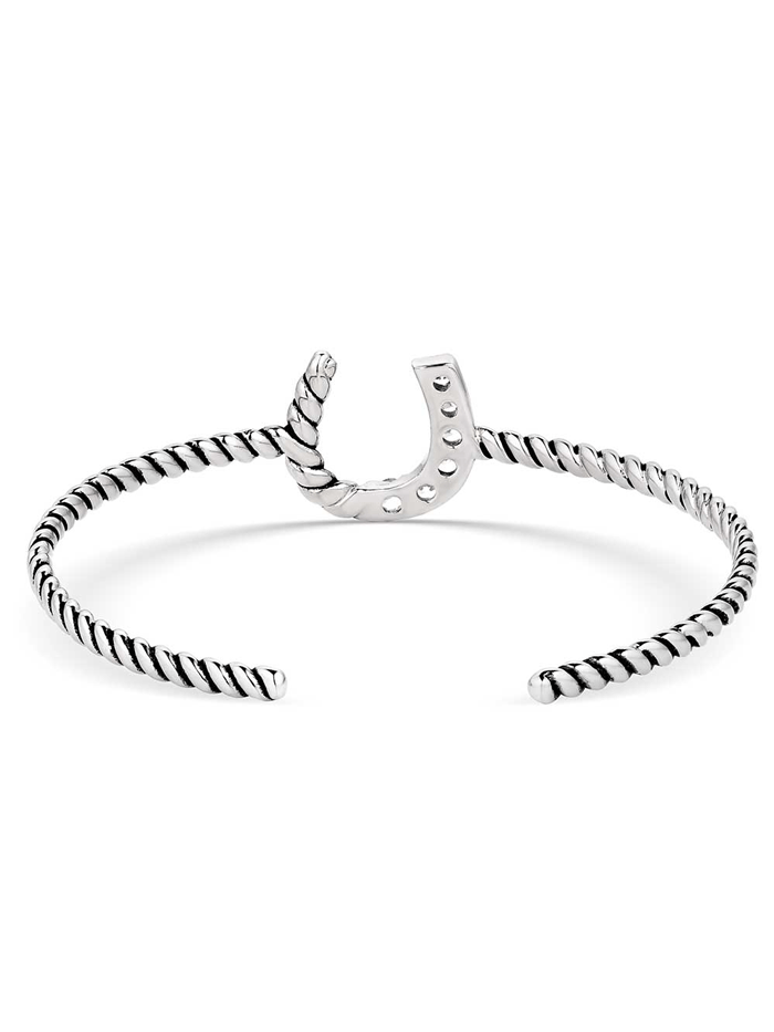 Montana Silversmiths BC5969 Women's Western Roping Luck Cuff Bracelet in Sterling Silver - Perfect for Cowgirl Fashion & Rodeo Events