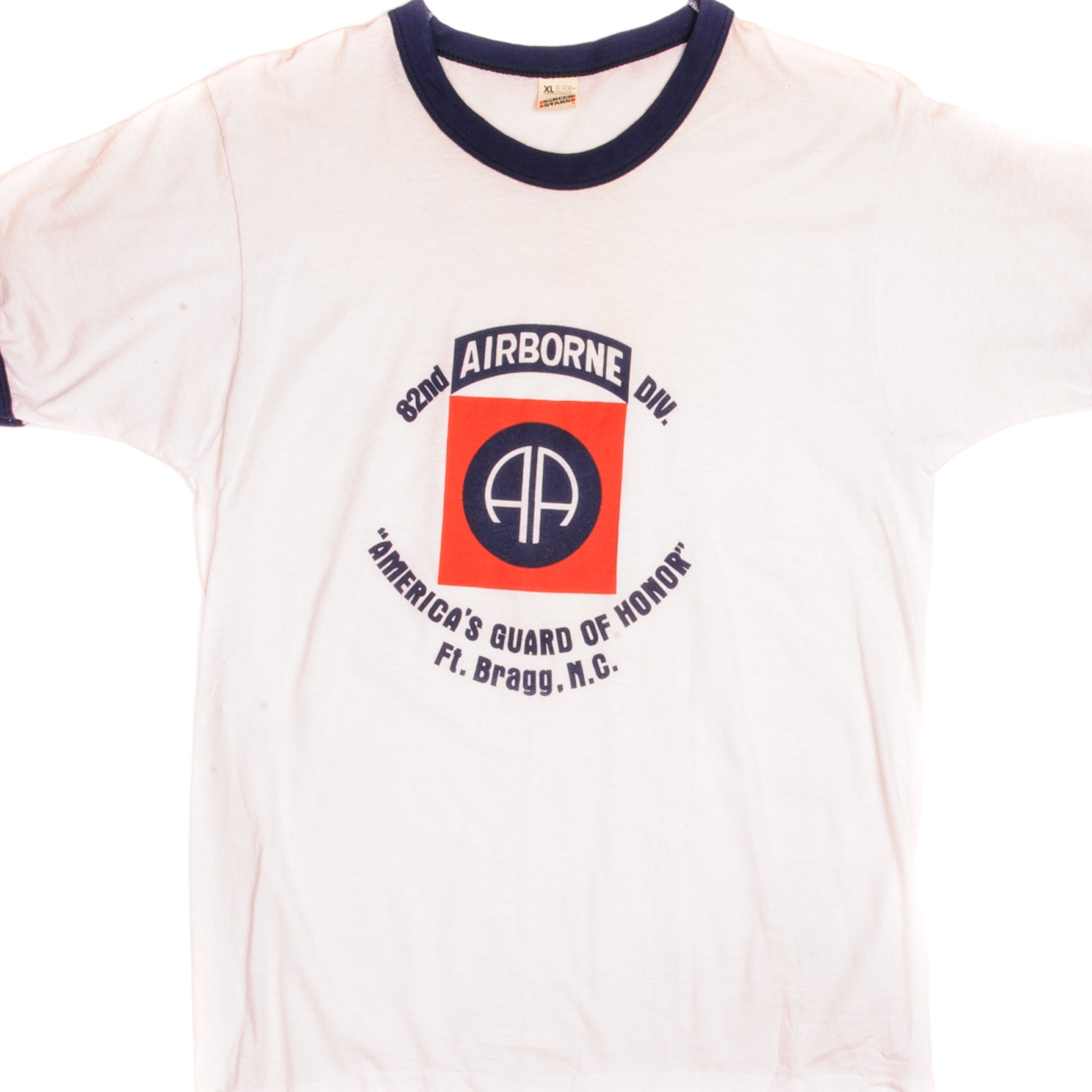 Vintage 82nd Airborne Division US Army T-Shirt - 1980s Retro Military Tee - Medium Size - Made in USA - Perfect for Military Enthusiasts & Vintage Collectors