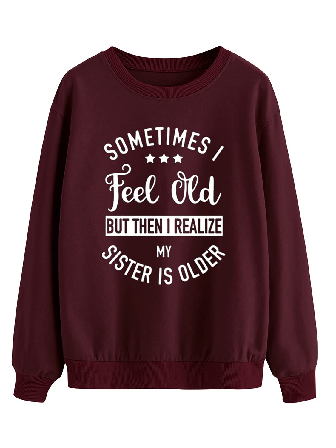 Funny Sister Sweatshirt - Women's Graphic Long Sleeve Top for Birthday Gifts