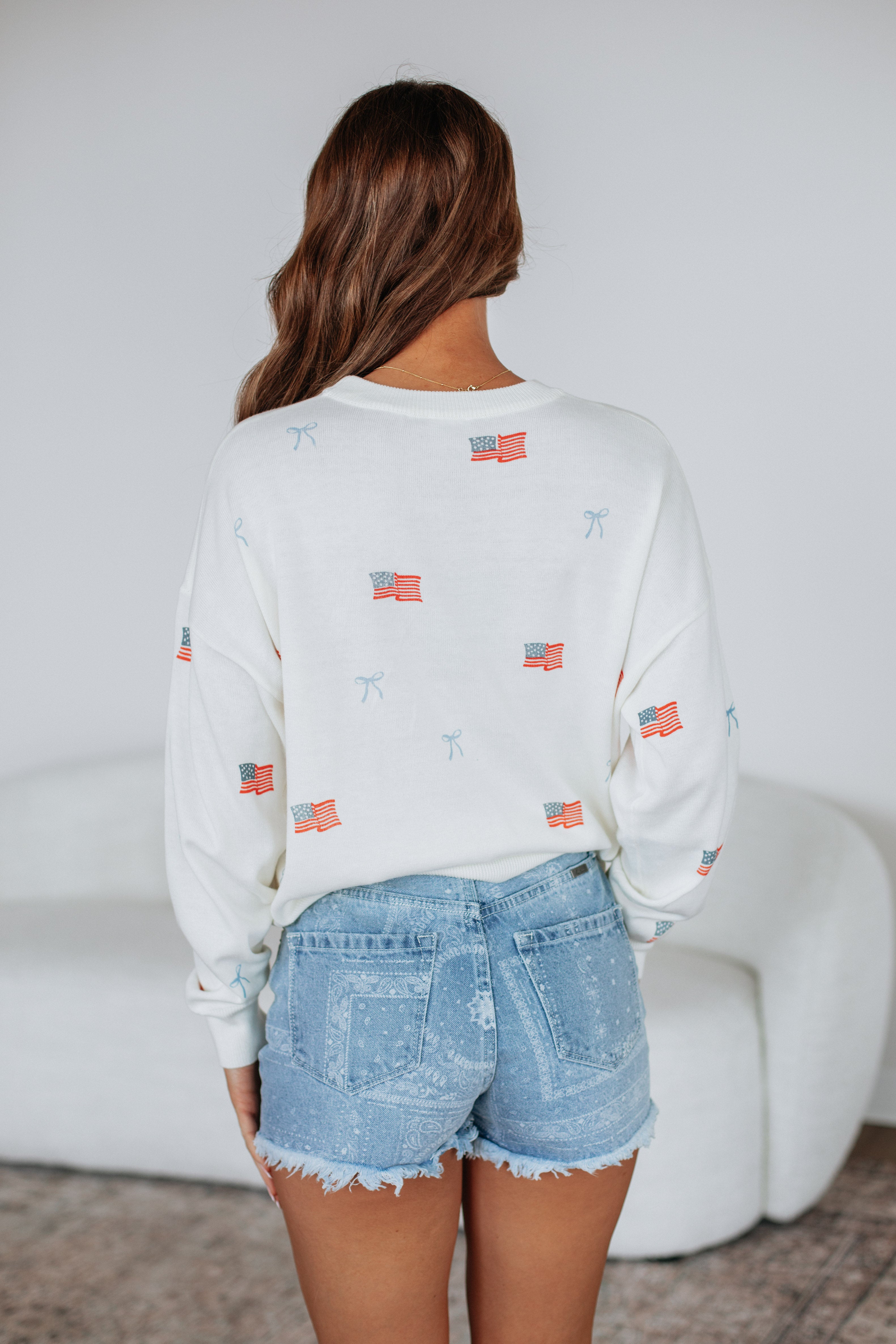 Fourth & Flirty Sweatshirt - Trendy Women's Pullover for Casual Wear, Date Nights & Fall Fashion | Cozy Fleece Sweater for Everyday Outfits