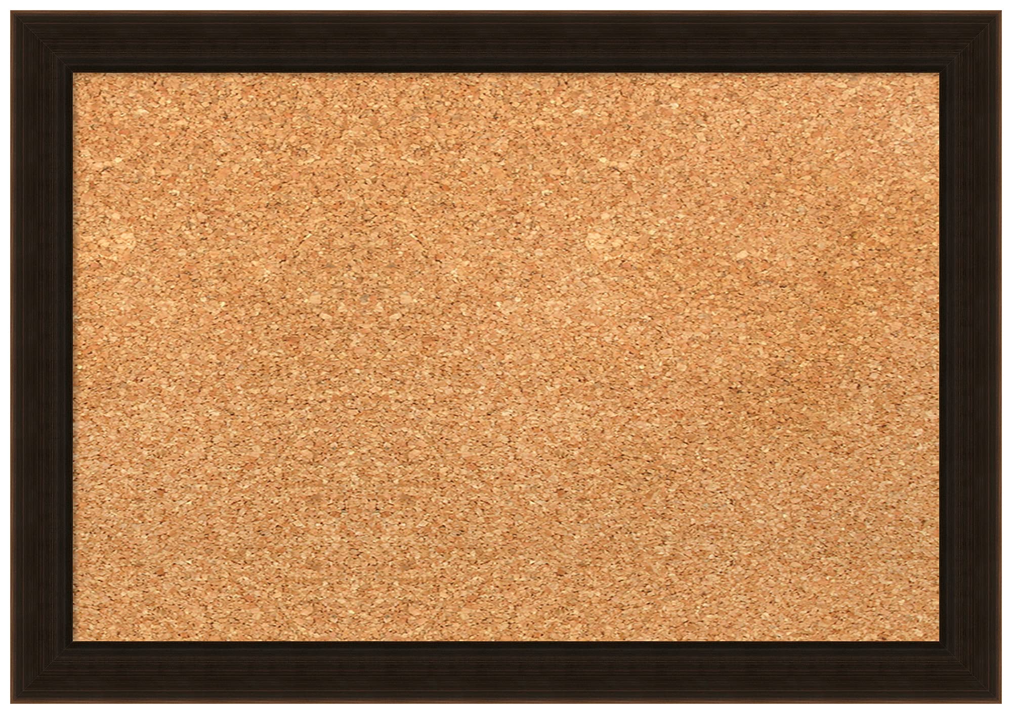 Natural Custom Cork Board (20 x 14 in.) - Espresso Brown Wood Frame Bulletin Board for Office, Home & School - Pin Board, Memo Board, Organization Board - Various Custom Sizes Available - Perfect for Notes, Photos & Reminders