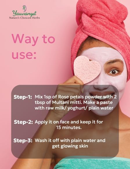 Organic Rose Petal Powder - 100g | Premium Culinary & Skincare Ingredient | Perfect for Baking, Tea, Face Masks & DIY Beauty Recipes