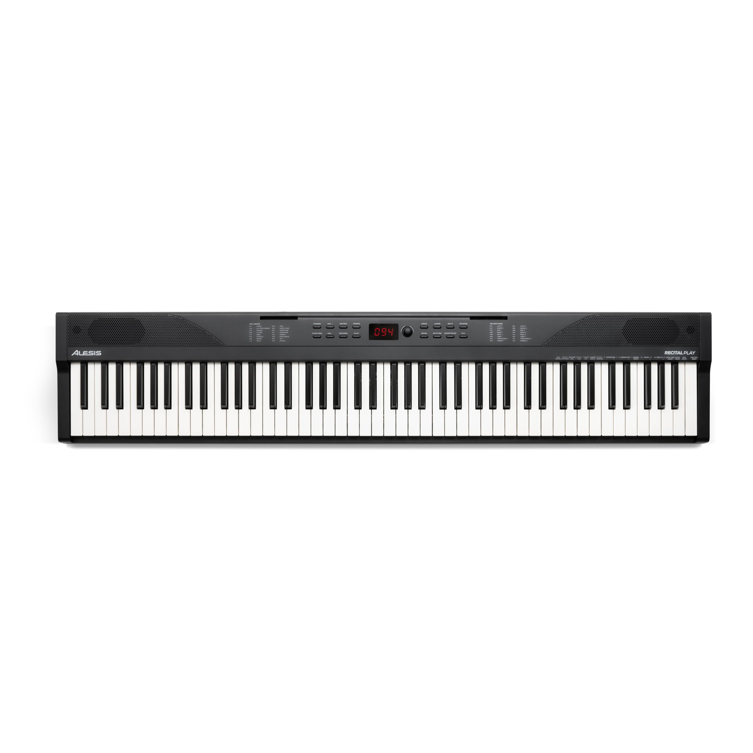Alesis 88-Key Digital Piano Keyboard with 480 Voices, Built-in Speakers, USB MIDI Connectivity - Includes Carry Bag, Stand, Headphones, Sustain Pedal & Beginner Lessons - Perfect for Home Practice, Music Production & Live Performances