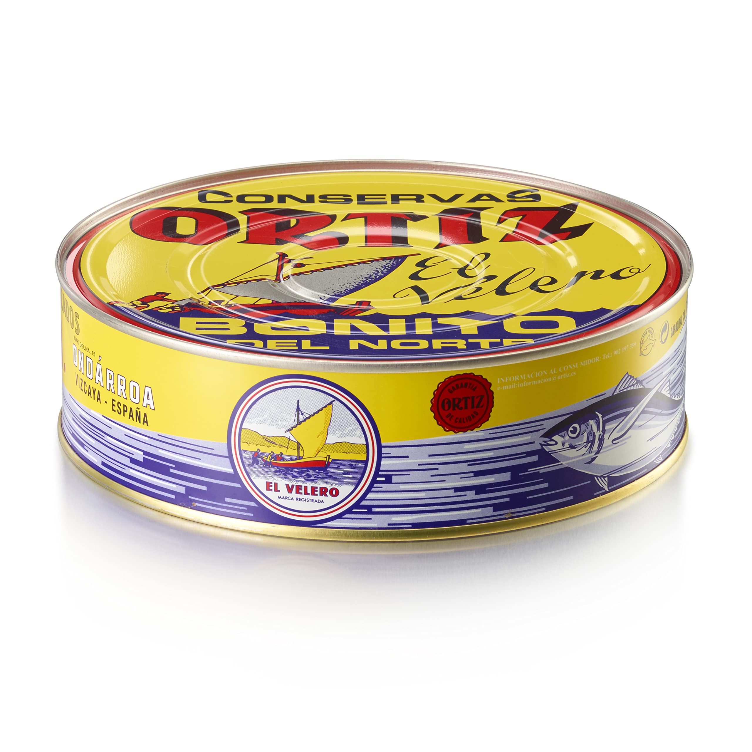 Premium Ortiz White Tuna in Olive Oil - 4.3 lb (Pack of 6 Cans) | High Protein, Keto & Paleo Friendly | Perfect for Salads, Sandwiches & Meal Prep