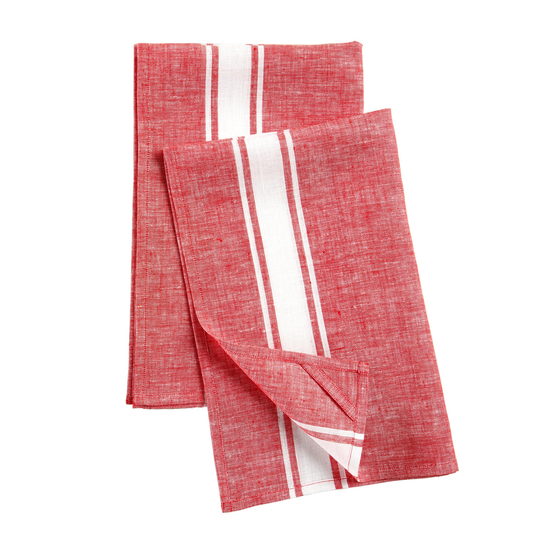 Farmhouse Stripe Kitchen Towels Set of 2 - Absorbent Cotton Dish Towels for Drying Dishes, Cleaning & Decor - Rustic Farmhouse Decor for Kitchen & Dining Room
