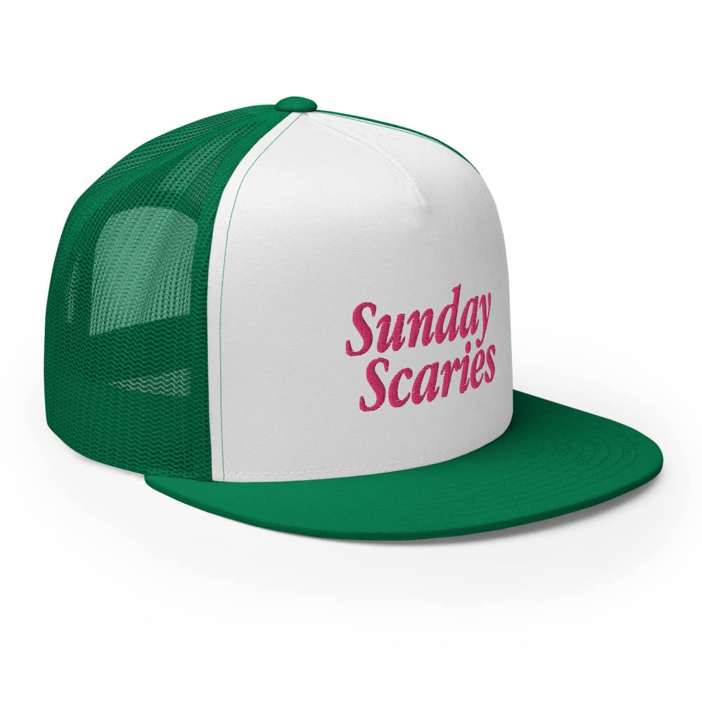 Sunday Scaries Trucker Hat - Funny & Trendy Adjustable Snapback Cap for Men & Women - Perfect for Outdoor Activities, Festivals, and Casual Wear