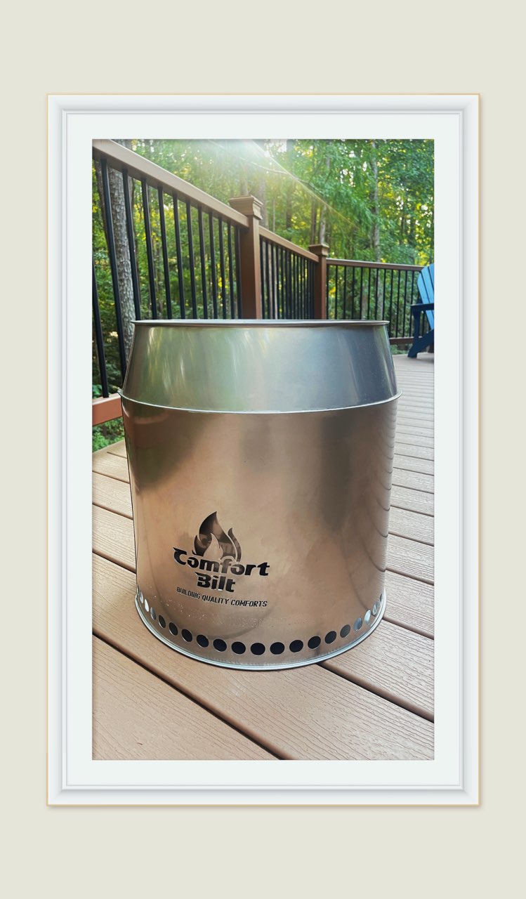 Comfortbilt Portable Outdoor Stainless Steel Smokeless Fire Pit - Perfect for Backyard, Camping & Patio Gatherings - Great for Entertaining & Relaxing by the Fire