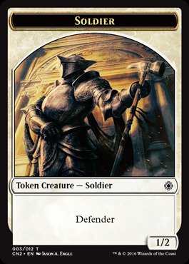 Magic The Gathering Soldier Token (003) - Conspiracy 2: Take The Crown - Premium MTG Game Accessory for Collectors & Strategy Players