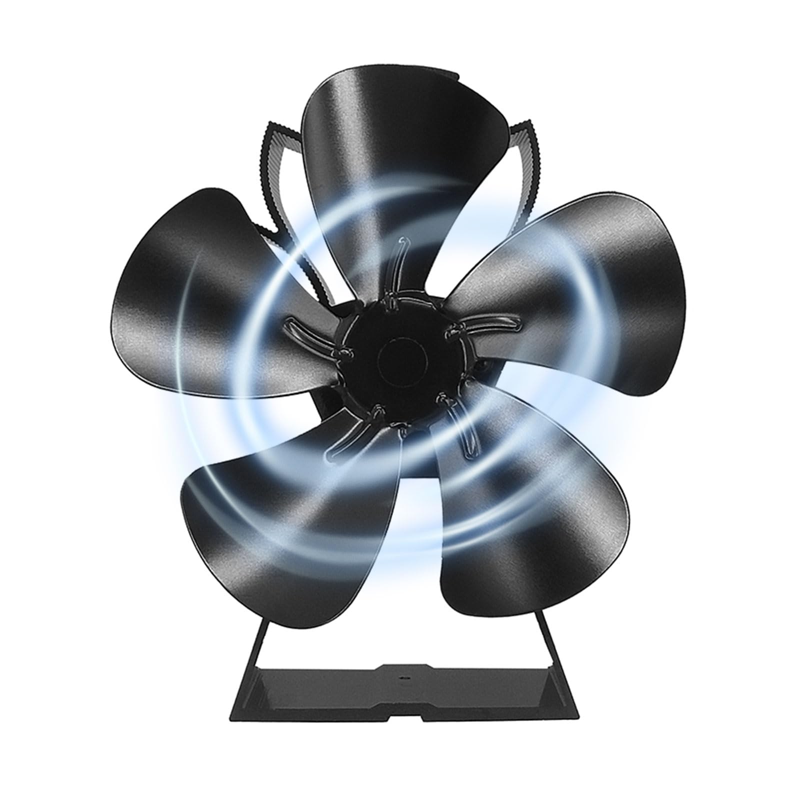 MEELYHOME 5-Blade Heat Powered Stove Fan - Quiet & Efficient Wood Burning Stove Fan for Even Heat Distribution | Eco-Friendly, No Electricity Needed | Perfect for Cabins, Greenhouses & Home Heating