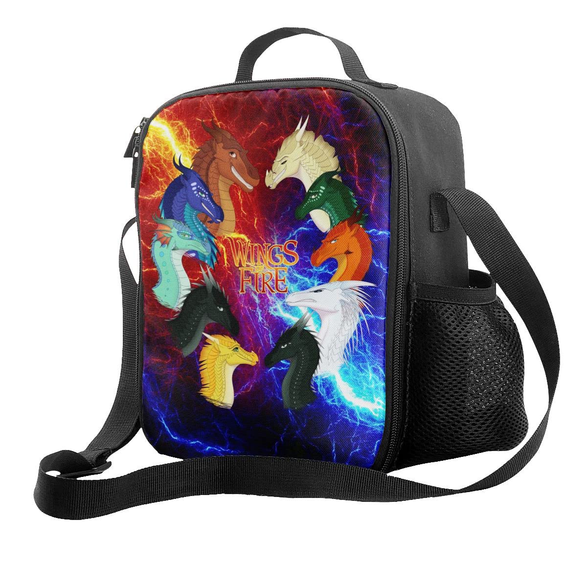 LONGREN Insulated Lunch Bag for Men & Women - Wings of Fire Design Cooler Lunch Box for Work, School, Picnic & Travel - Perfect Office Lunch Tote & Outdoor Food Container (One Size)