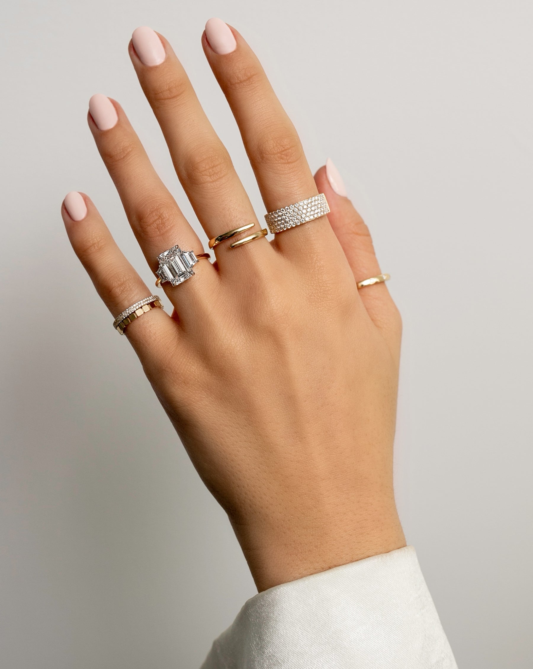 Elegant Double Row Stackable Pavé Ring for Women - Sparkling Cubic Zirconia Wedding Band, Anniversary Gift, Everyday Jewelry - Perfect for Layering, Special Occasions & Daily Wear