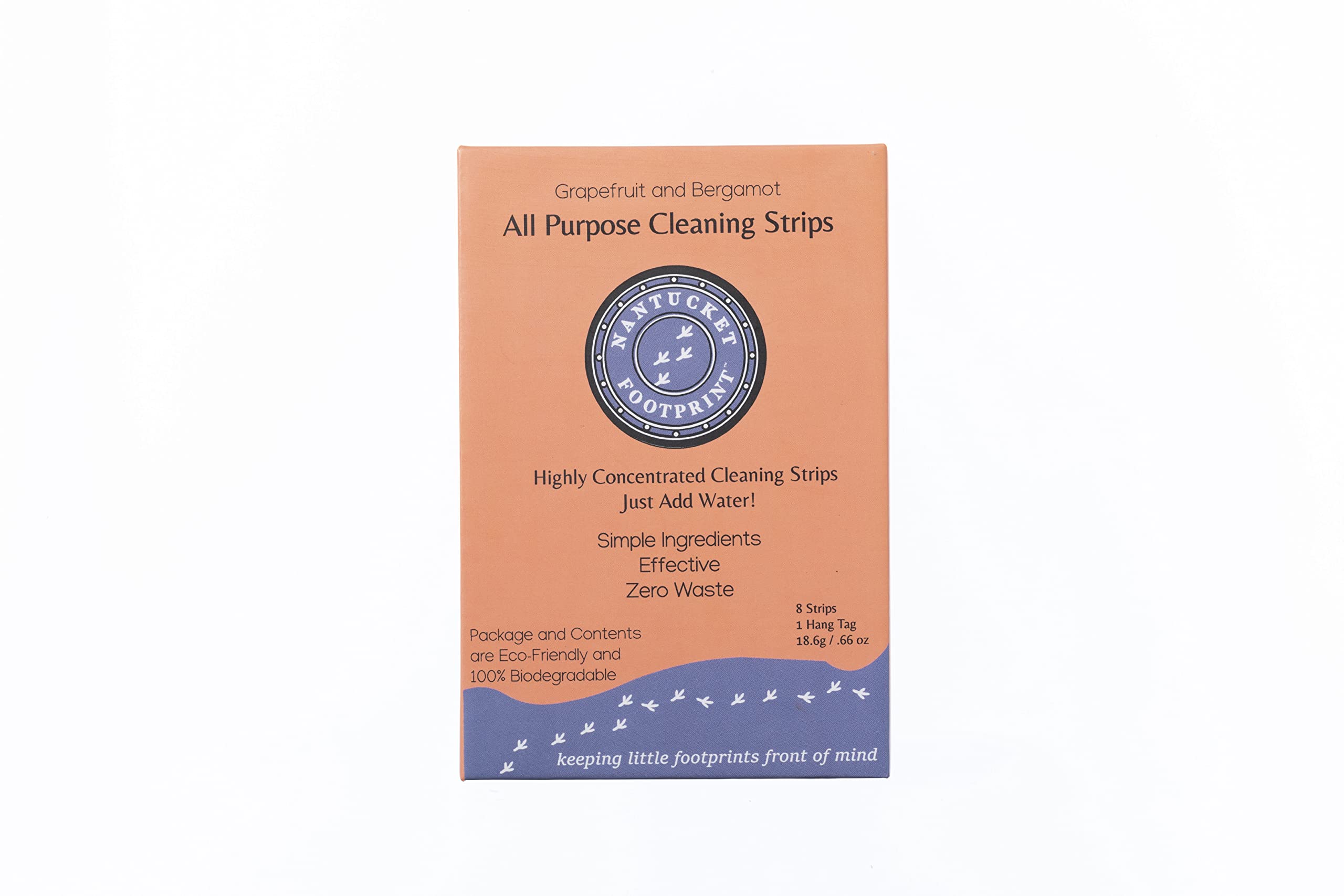 Eco-Friendly Nantucket Footprint Multisurface All-Purpose Cleaner Refill Strips | Zero Waste Concentrated Cleaning Solution for Kitchen, Bathroom & Floors | Sustainable Household Cleaning Products