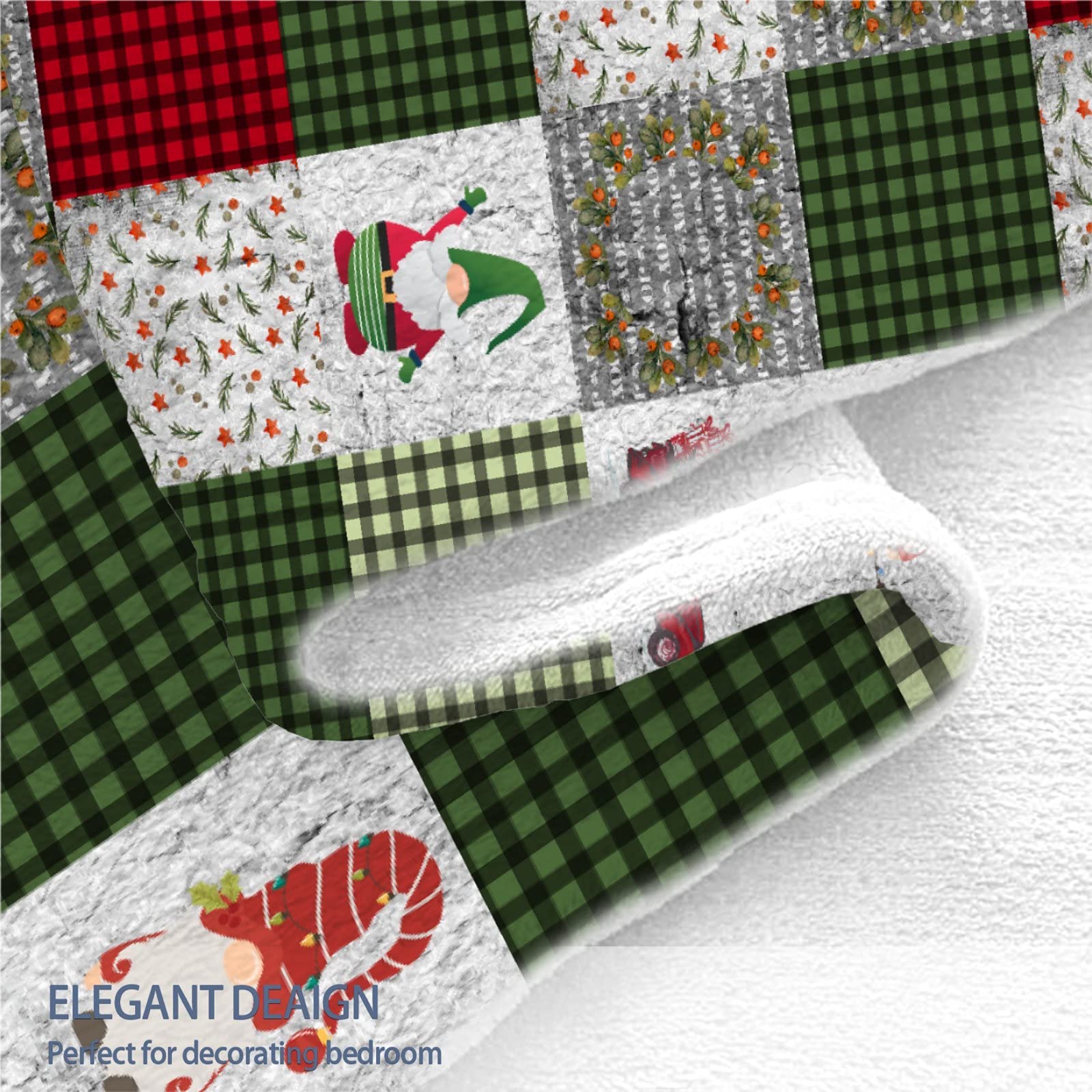 **Premium Christmas Flannel Throw Blanket - Ultra Soft Lightweight Cozy Luxury Bed Blanket for Family, 120