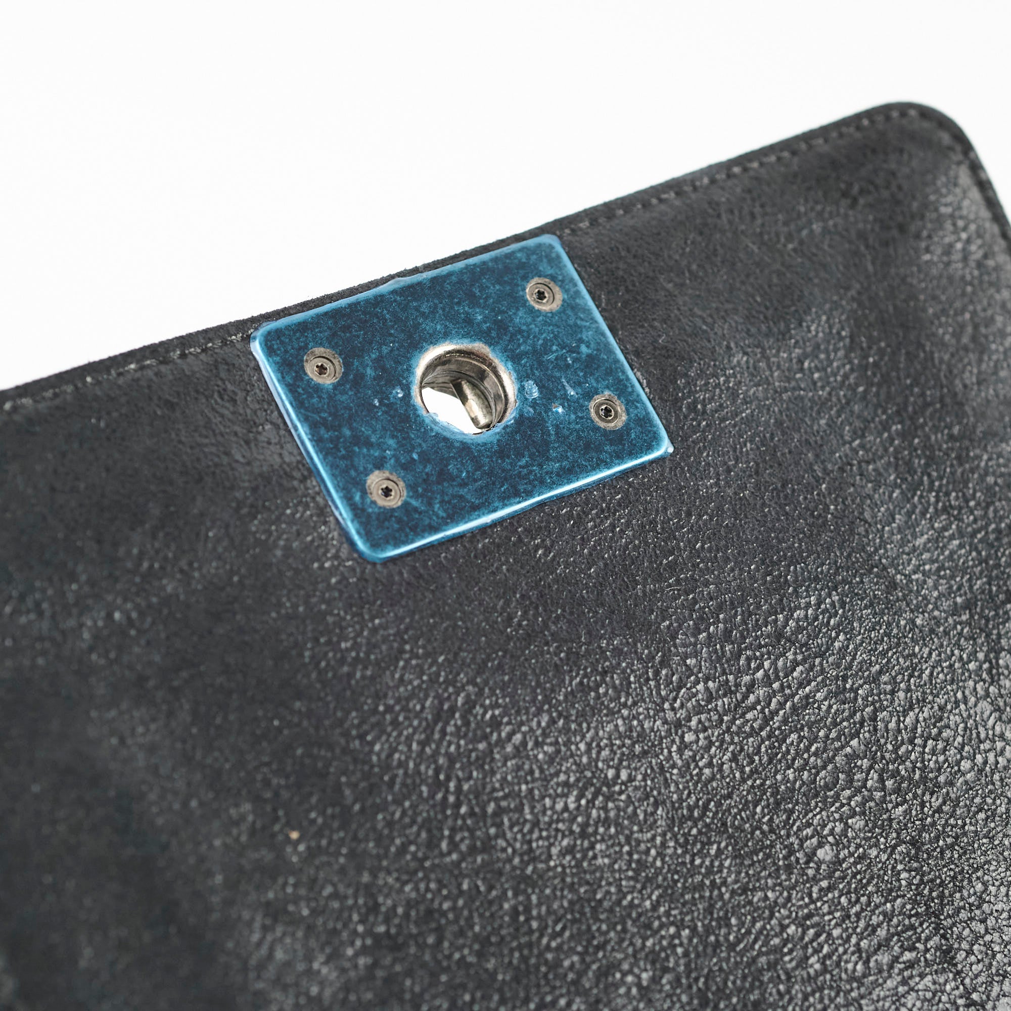 Chanel Square Boy Bag - Genuine Nubuck Suede & Leather Handbag in Black | Luxury Crossbody Purse for Women, Perfect for Evening Parties & Date Nights