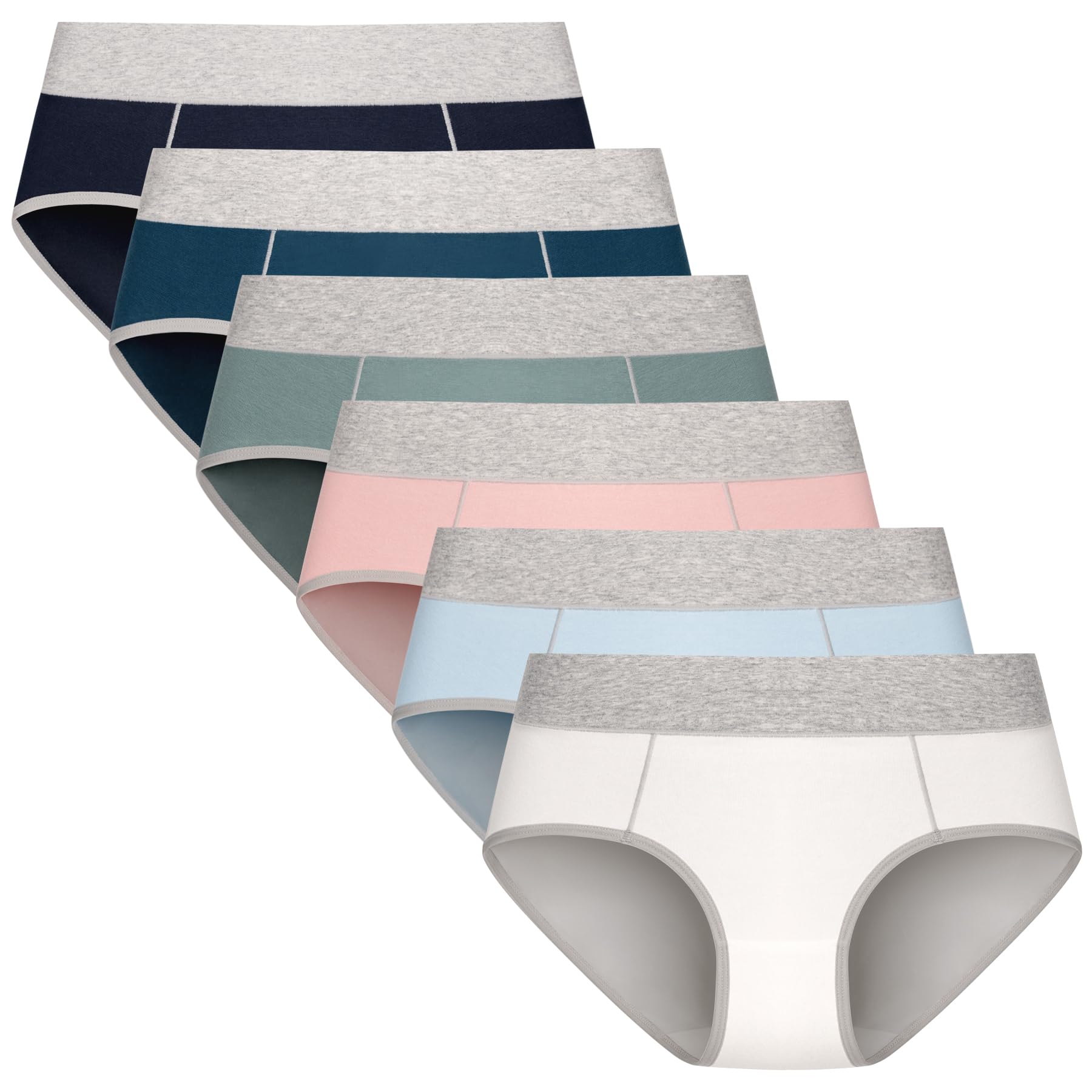 Best 6-Pack Cotton Mid Waist Briefs for Teen Girls - Soft, Comfortable Underwear for School, Sports & Everyday Wear