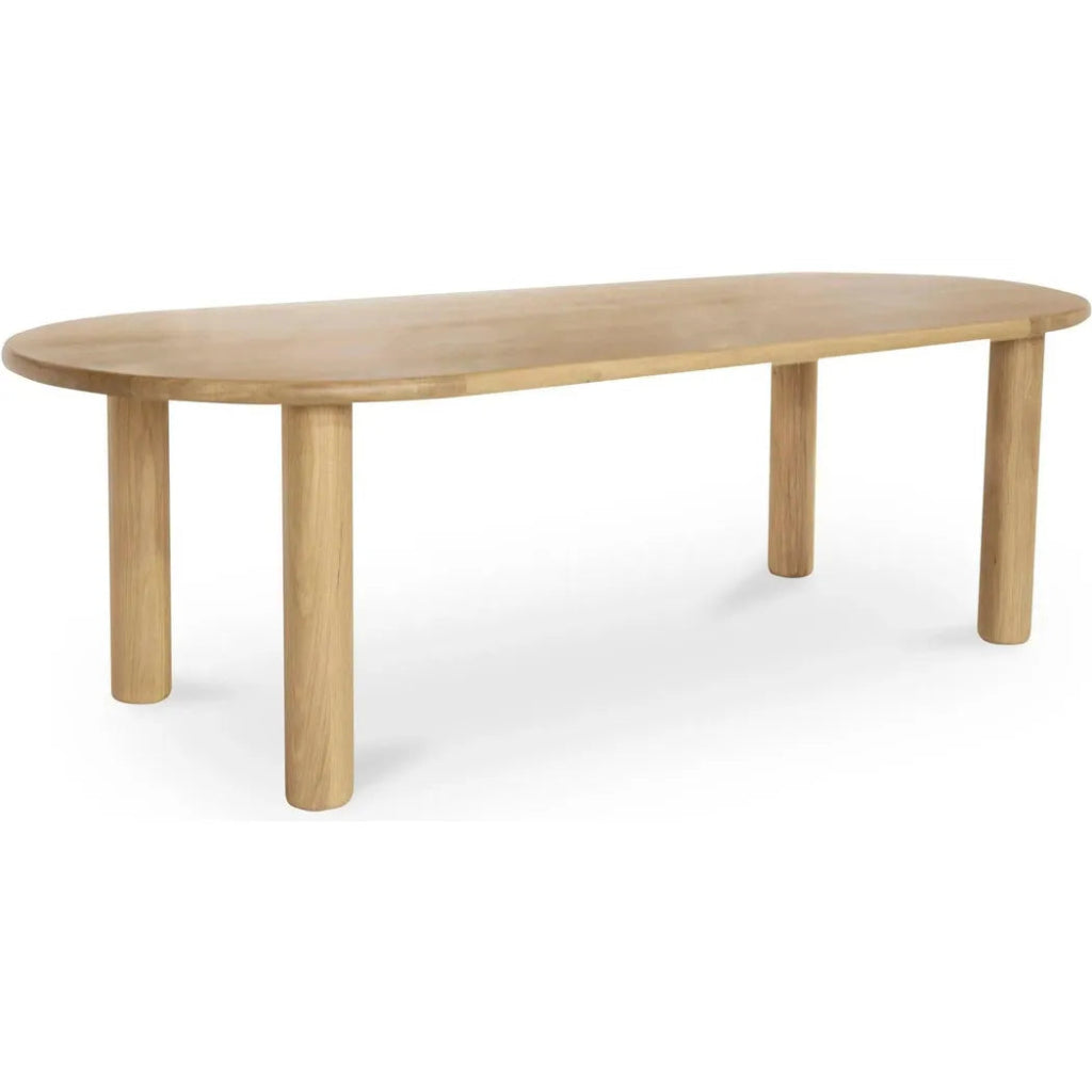 29.5 Inch Milo Natural Solid Wood Geometric Dining Table - Modern Farmhouse Style for Kitchen, Dining Room & Small Spaces