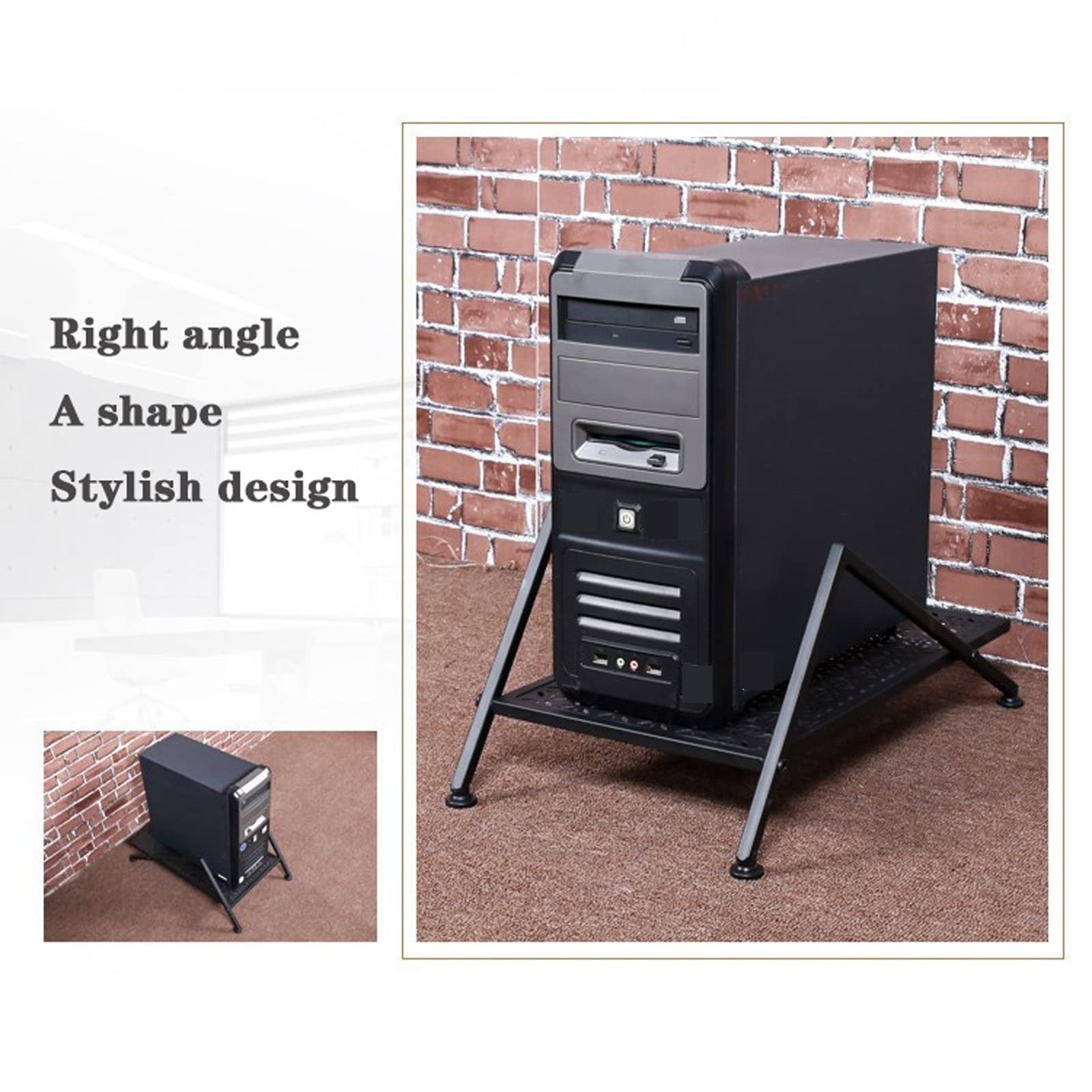 VIORED CPU Stand - Heavy Duty Desktop PC Case Holder with Side Metal Bracket | Computer Tower Storage Rack | Space-Saving Home & Office Organization Solution | Perfect for Gaming Setups & Workstations