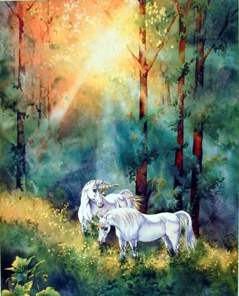 Unicorn Horse Fantasy Animal Wall Art Print - Impact Posters Gallery Changing Light Decor (8x10) - Perfect for Kids' Room, Nursery & Fantasy Themed Home Decor