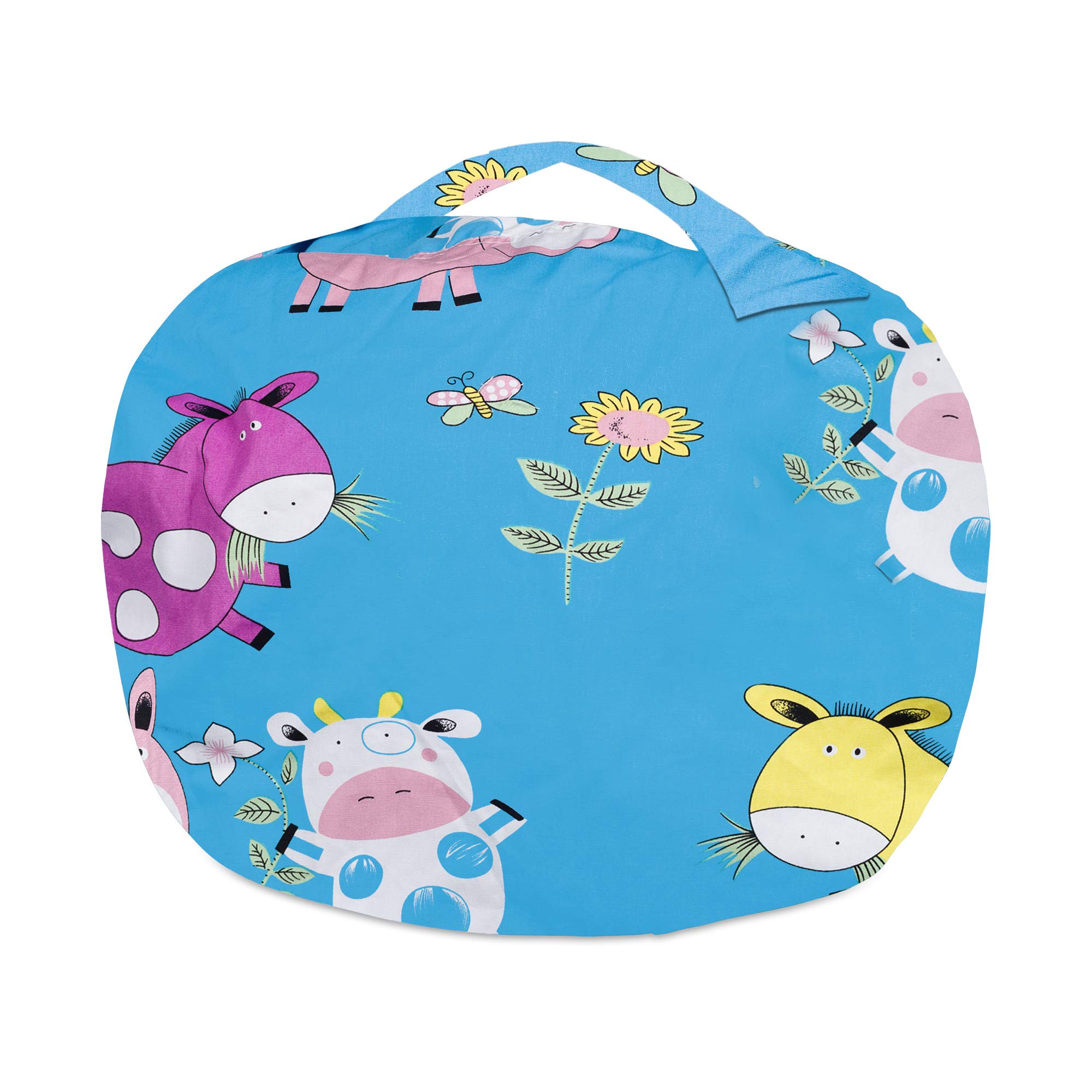 Posh Kids Stuffed Animal Storage Bean Bag Chair Cover - Large 38