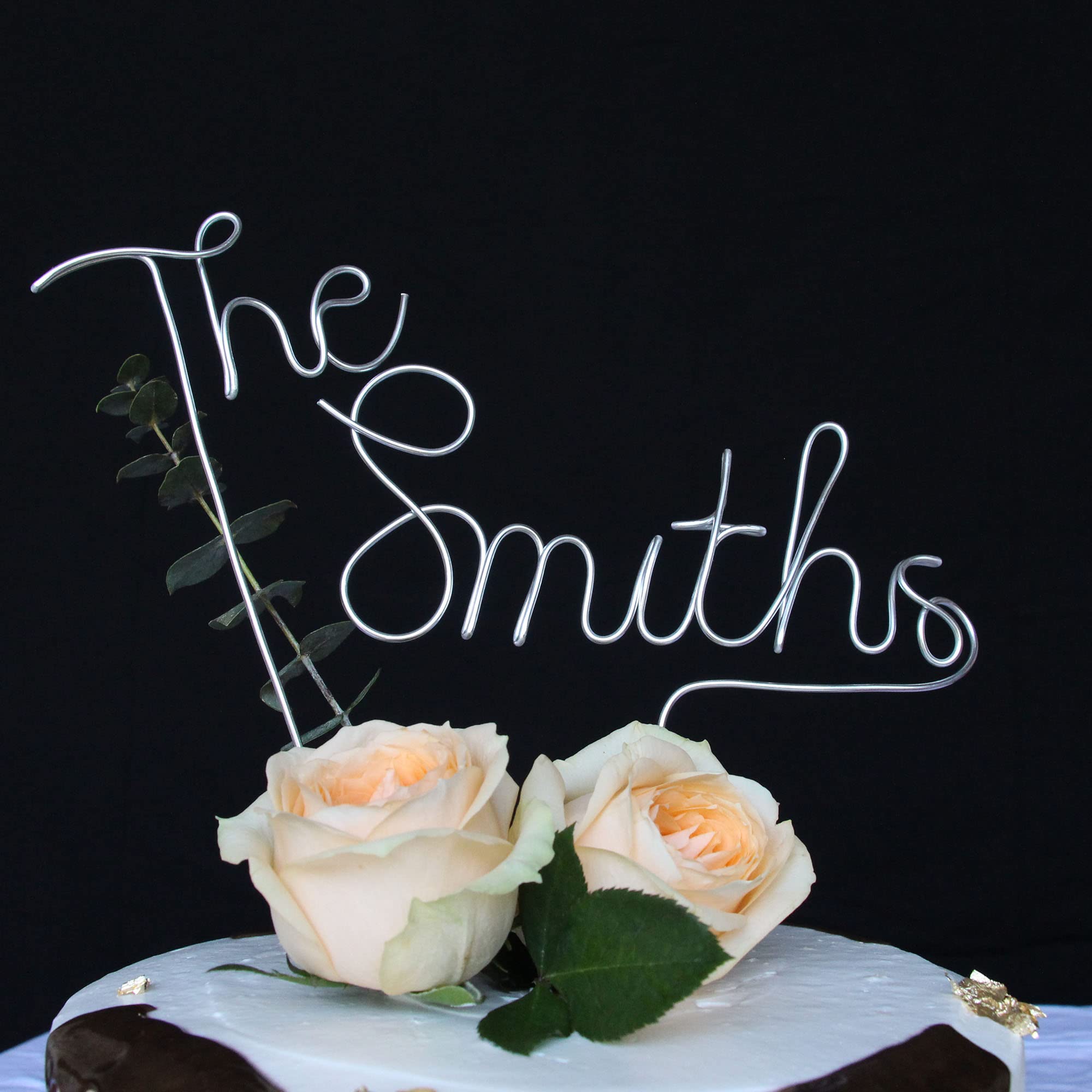 Custom Wedding Cake Topper with Last Name - Rustic Cake Decoration for Weddings, Anniversaries & Baptisms | Perfect for Rustic, Vintage & DIY Wedding Themes
