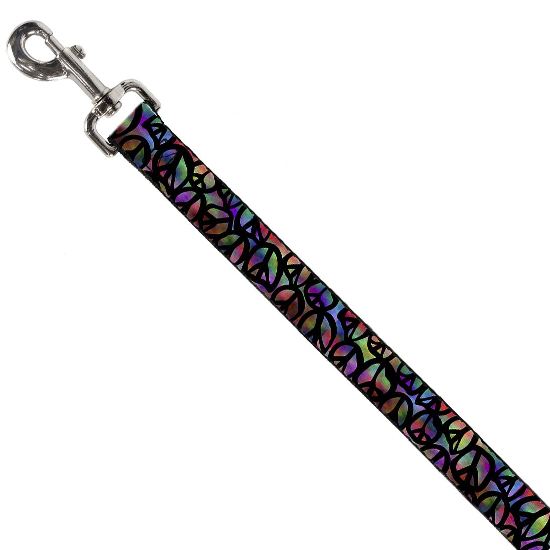 Buckle-Down Psychedelic Peace Pattern Dog Leash - 6FT Long & 1.5