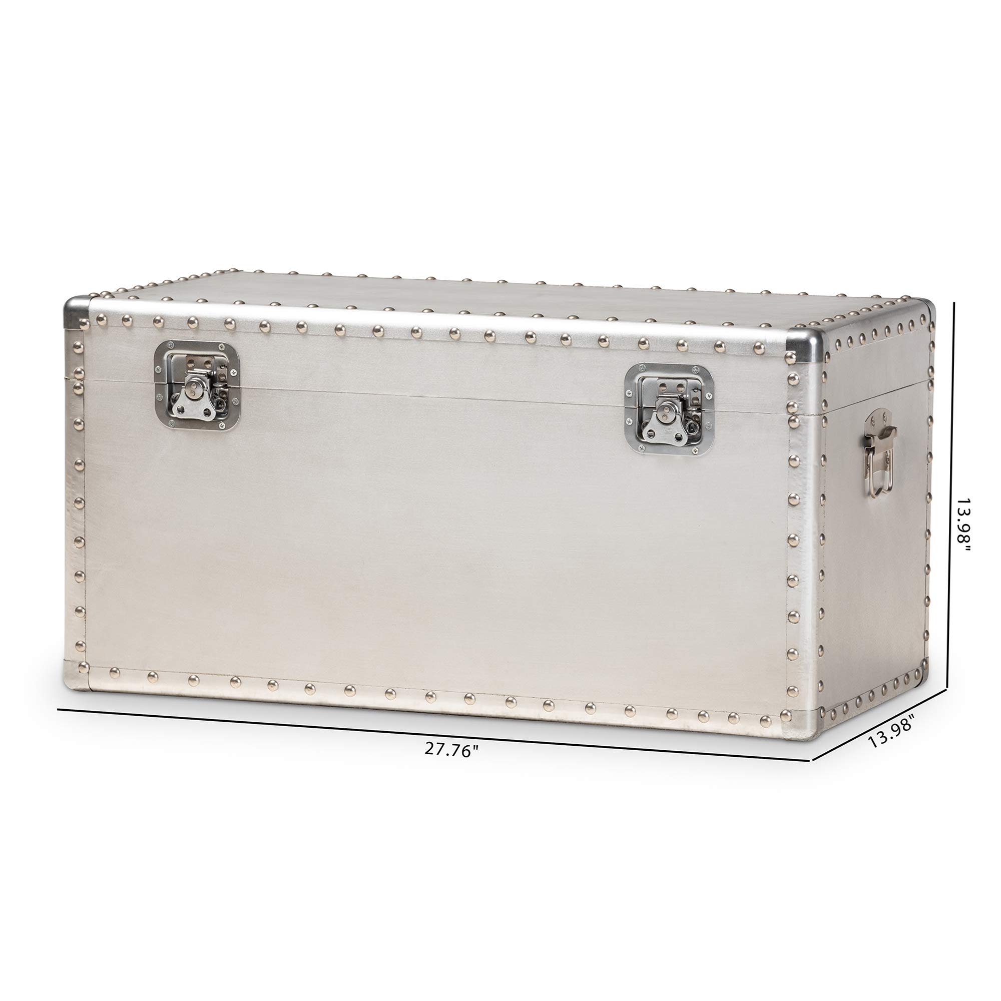 Baxton Studio Silver Multipurpose Shelving & Storage Cabinet - Modern Home Office, Living Room & Bedroom Organizer