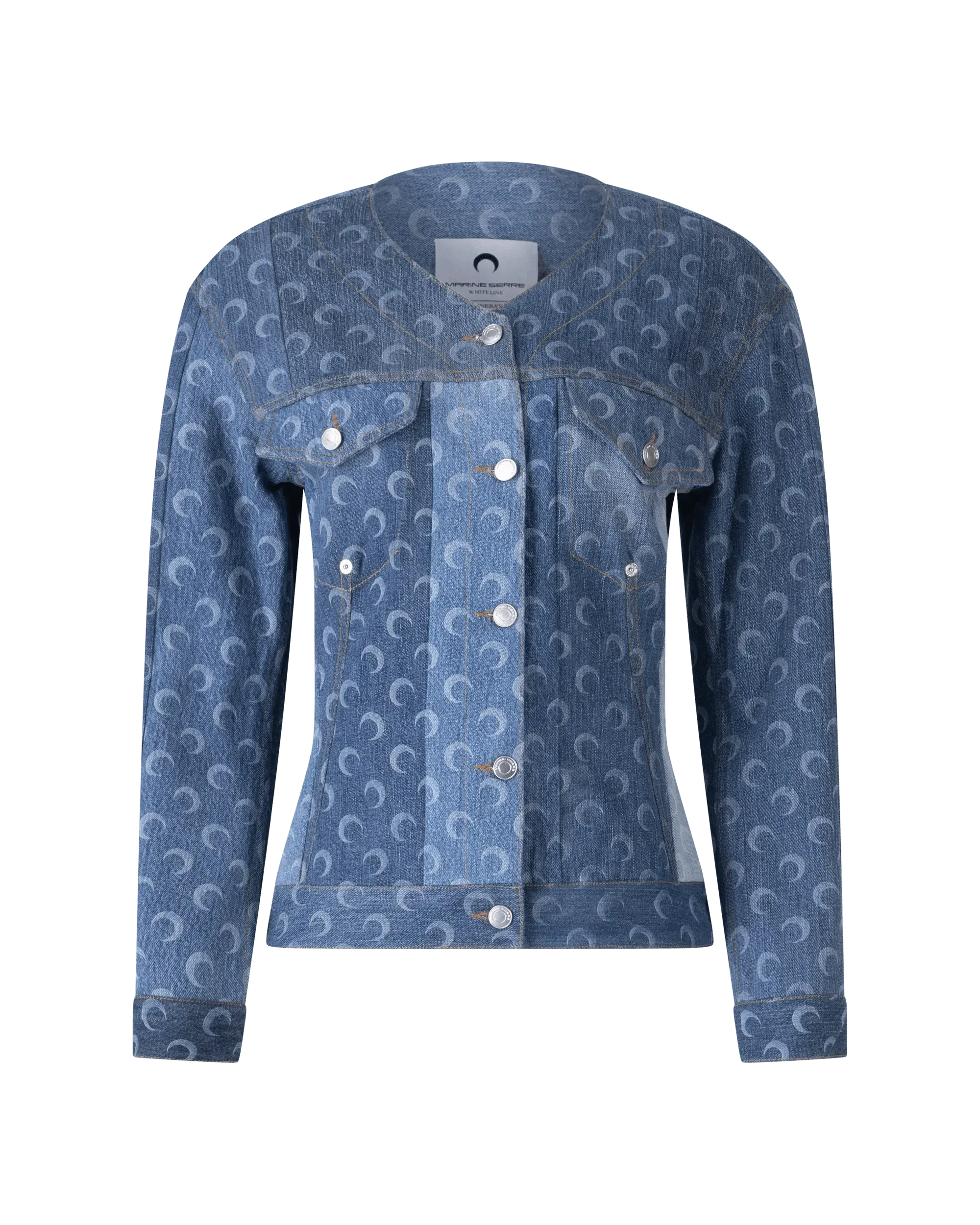 Eco-Friendly Regenerated Denim Fitted Jacket for Women - Sustainable Fashion Staple for Casual Outings & Street Style