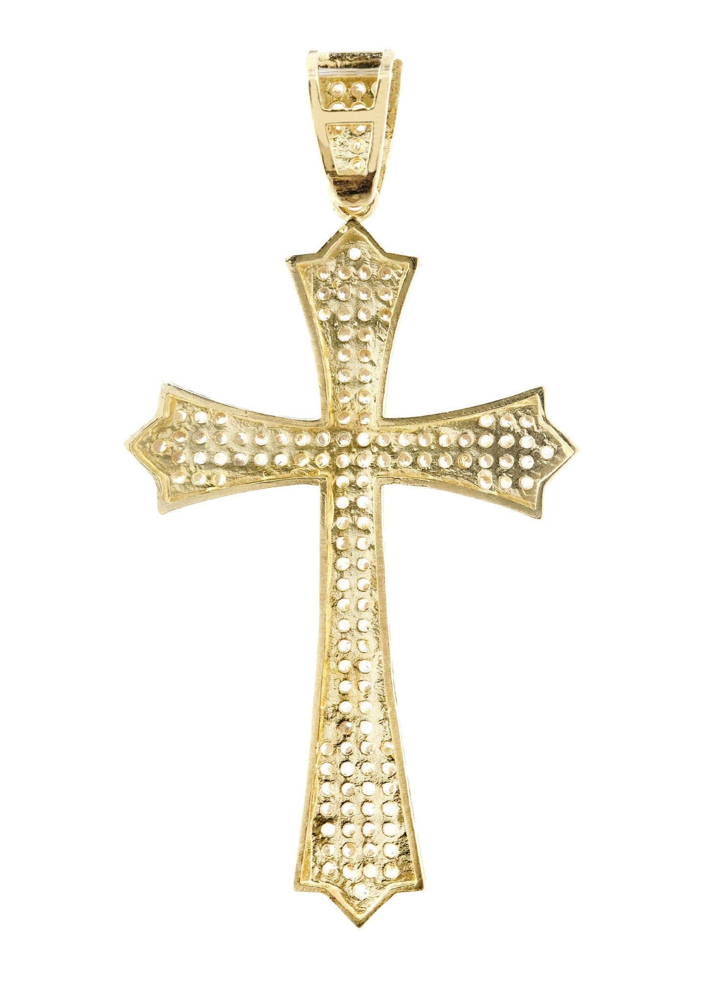 10K Gold Cross Pendant Necklace for Women & Men - 4.8 Grams Durable Religious Jewelry - Perfect for Baptism, Confirmation, First Communion & Everyday Wear