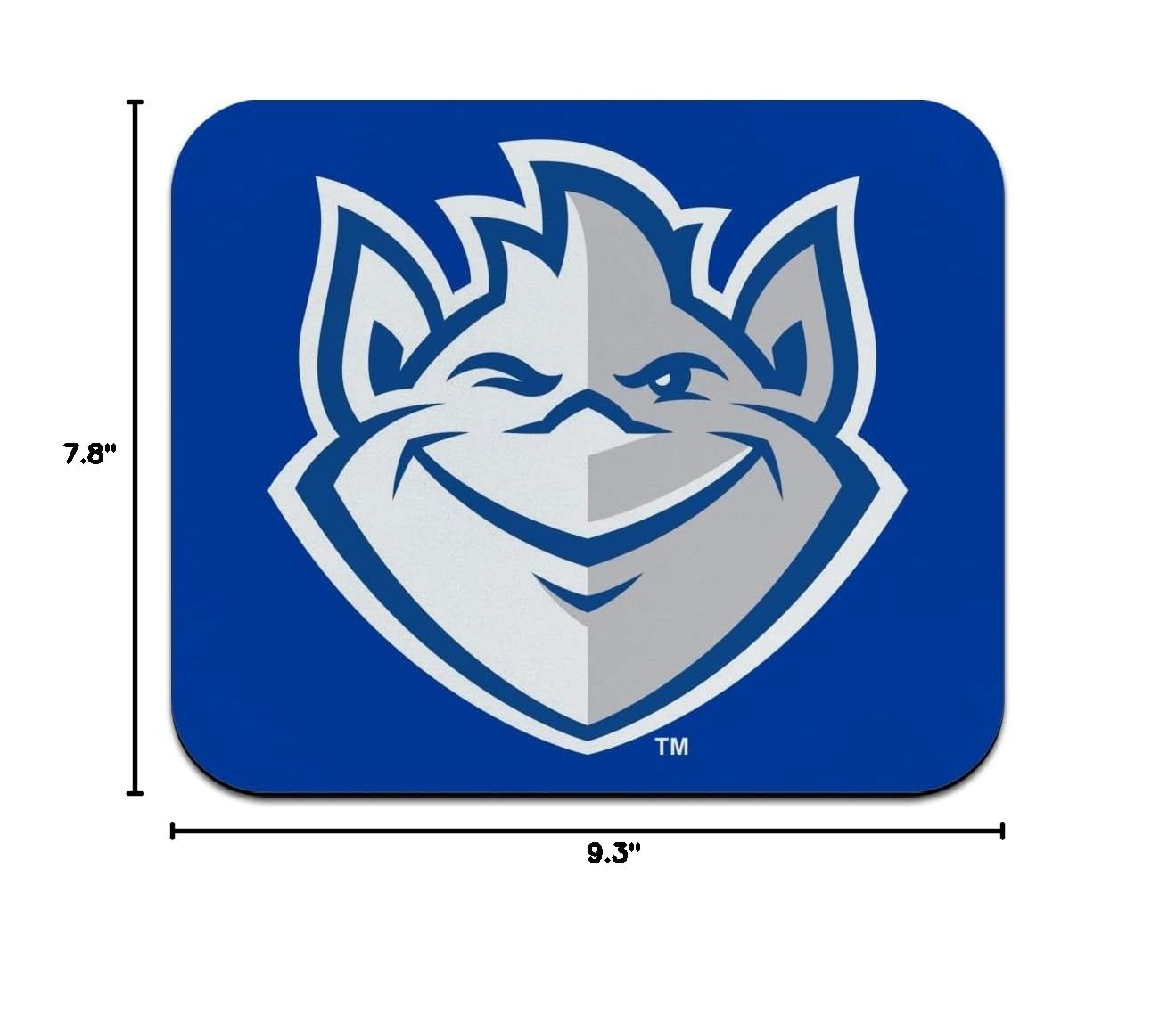 Saint Louis University Billiken Logo Low Profile Thin Gaming Mouse Pad - Non-Slip Rubber Base for PC, Laptop, Office & Home Use