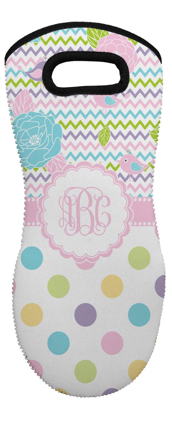 Custom Monogrammed Neoprene Oven Mitt for Women - Heat Resistant Kitchen Glove for Baking, Cooking & Grilling - Perfect Gift for Her