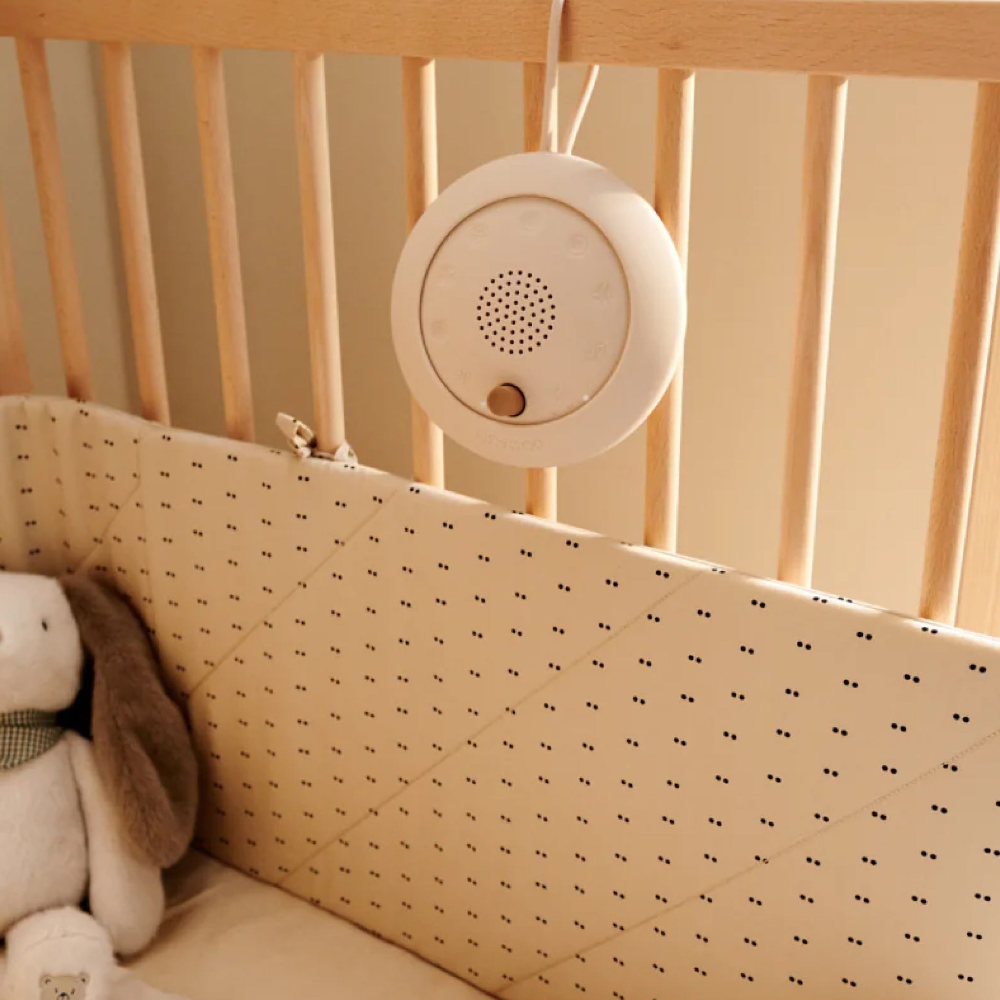 Liewood Jordi Baby Sleep Sound Machine - White Noise Soother for Infants & Toddlers, Portable Night Light, Oat/Sandy | Perfect for Nursery, Travel & Bedtime Routine