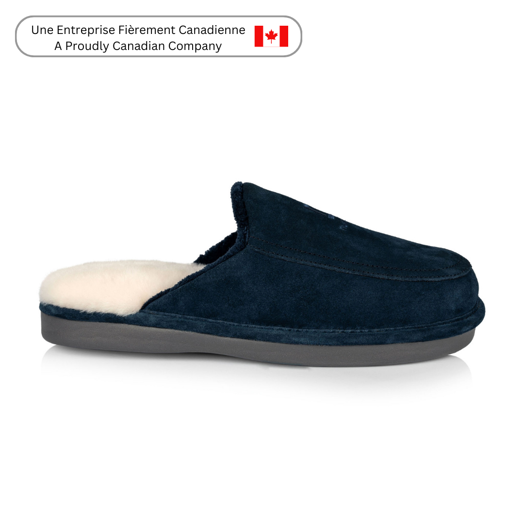 Men's Navy Blue Slippers for Toddlers - Comfortable Indoor/Outdoor House Shoes for Boys, Perfect for Home, Garden & Casual Wear