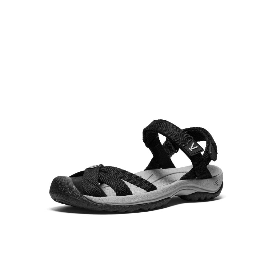 Women's Comfortable Bali Strap Sandals - Black/Alloy | Summer Beach Walking, Vacation & Casual Outfit Sandals