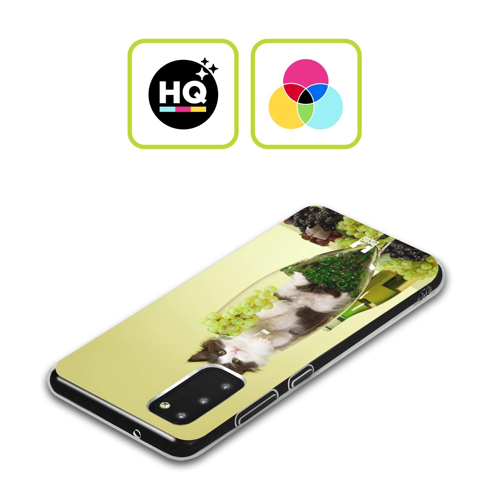 Head Case Designs Funny Cat in Wine Glass with Grapes Soft Gel Case for Samsung Galaxy A13 5G (2021) - Perfect for Wine Lovers & Animal Lovers at Home or Office