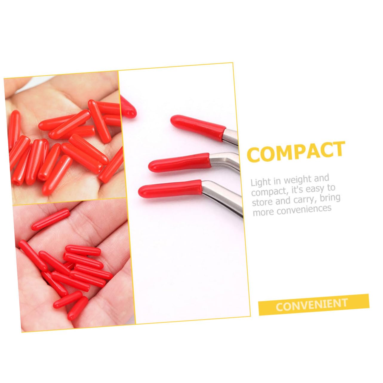 120PCS Silicone Lash Tweezer Tip Covers - Point Protector Caps for Eyelash Extensions, Beauty Tools & Salon Supplies (Great for Professional Use, Home Salons & Travel Kits)
