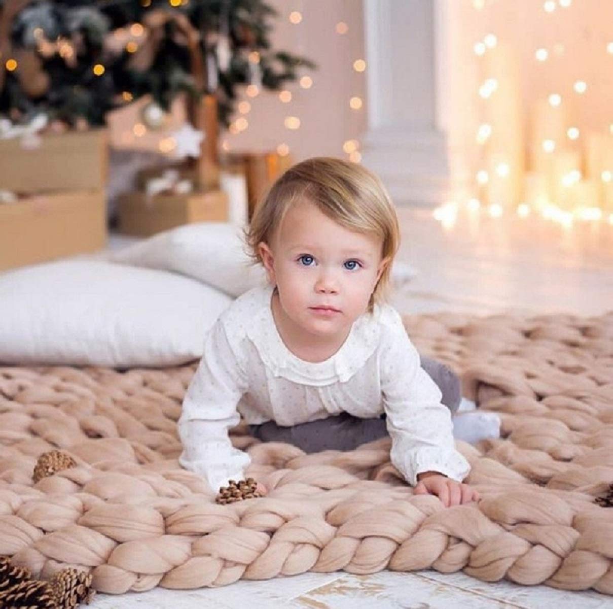Handmade Chunky Knit Blanket - Large 60