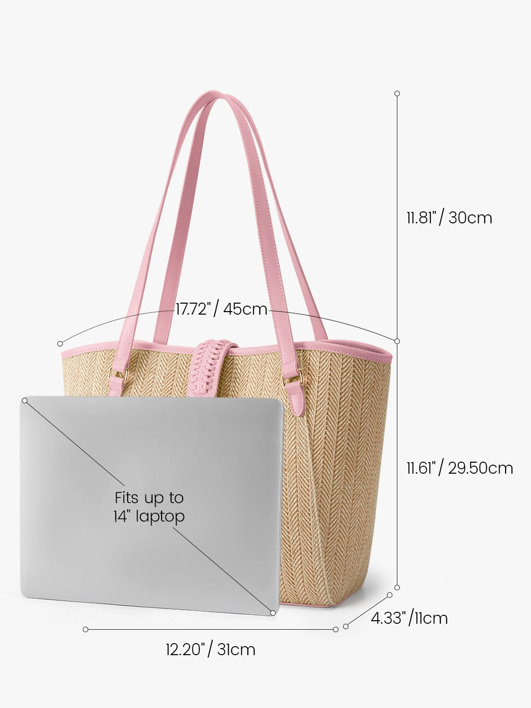 Stylish Marina Raffia Straw Tote Bag for Women - Eco-Friendly Beach Bag, Summer Shopping & Travel Accessory - Perfect for Pool Parties, Vacations & Daily Use