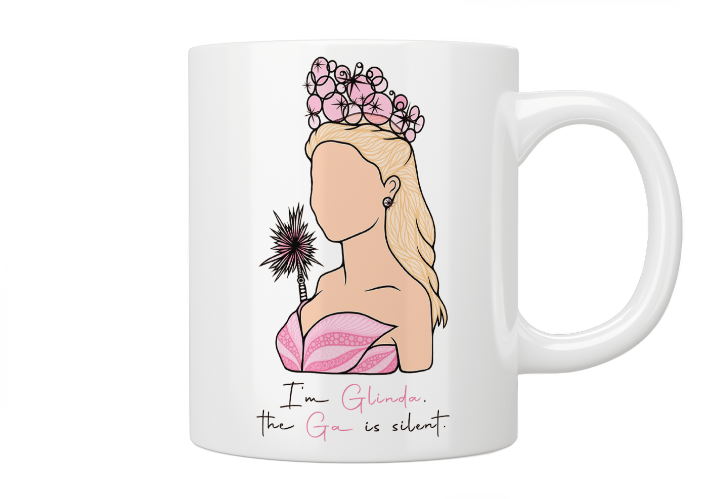 Wicked Musical 'I'm Glinda, The Ga Is Silent' Coffee Mug - Perfect for Broadway Fans & Theater Lovers - Great Gift for Wicked Musical Enthusiasts, Office Use & Themed Parties