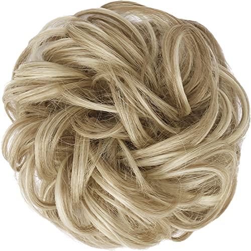Large Curly Hair Bun Scrunchie Extension - Perfect for Ponytails, Updos & Everyday Hairstyles