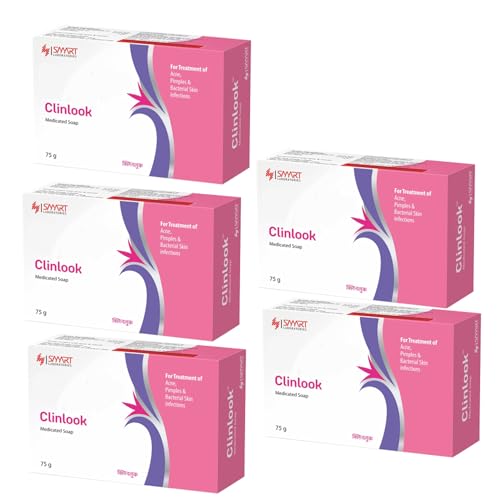 CLINLOOK Acne Treatment Soap - Pack of 5 | Deep Cleansing for Oily & Acne-Prone Skin | Gentle Face & Body Wash for Clear Skin | Perfect for Daily Skincare Routine & Travel