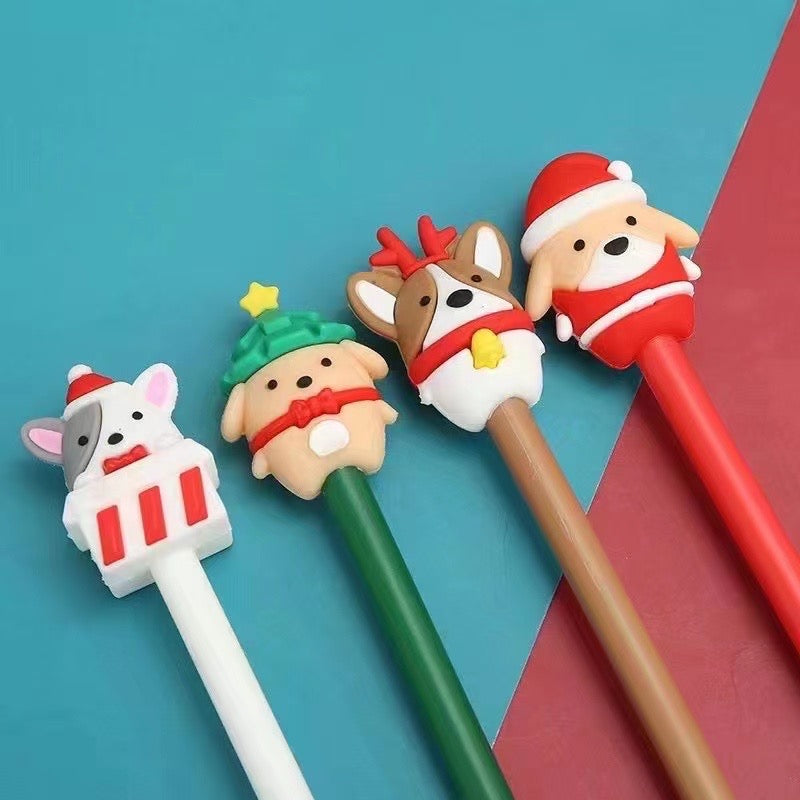Christmas Dog Gel Pen - Cute Holiday Writing & Drawing Gift for Kids, Students, Teachers - Perfect for School, Office, Christmas Cards & DIY Crafts