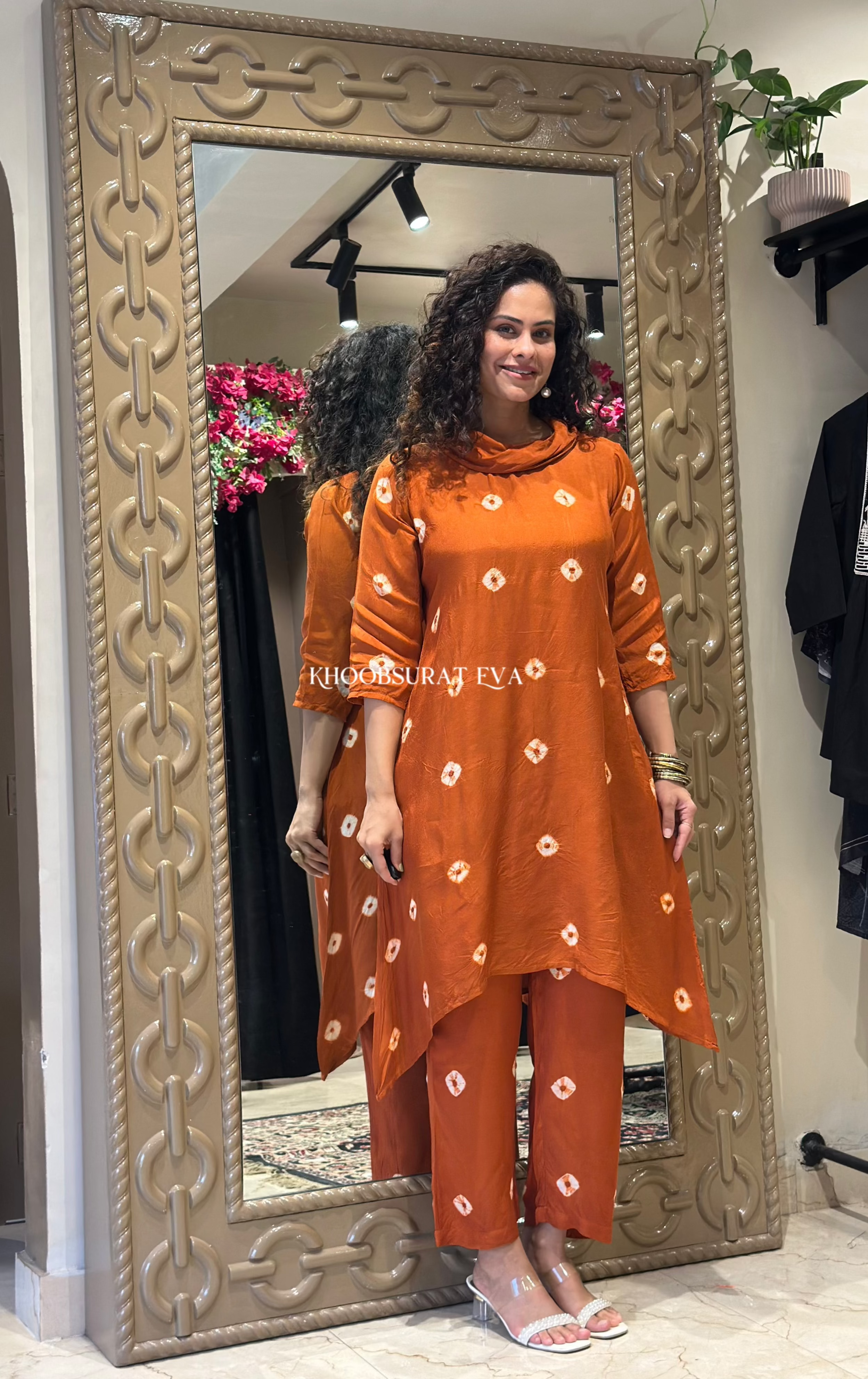 Stylish Glamorous Rust Color Coordinated Outfit Set for Women - Perfect for Casual Wear, Date Nights & Fall Fashion