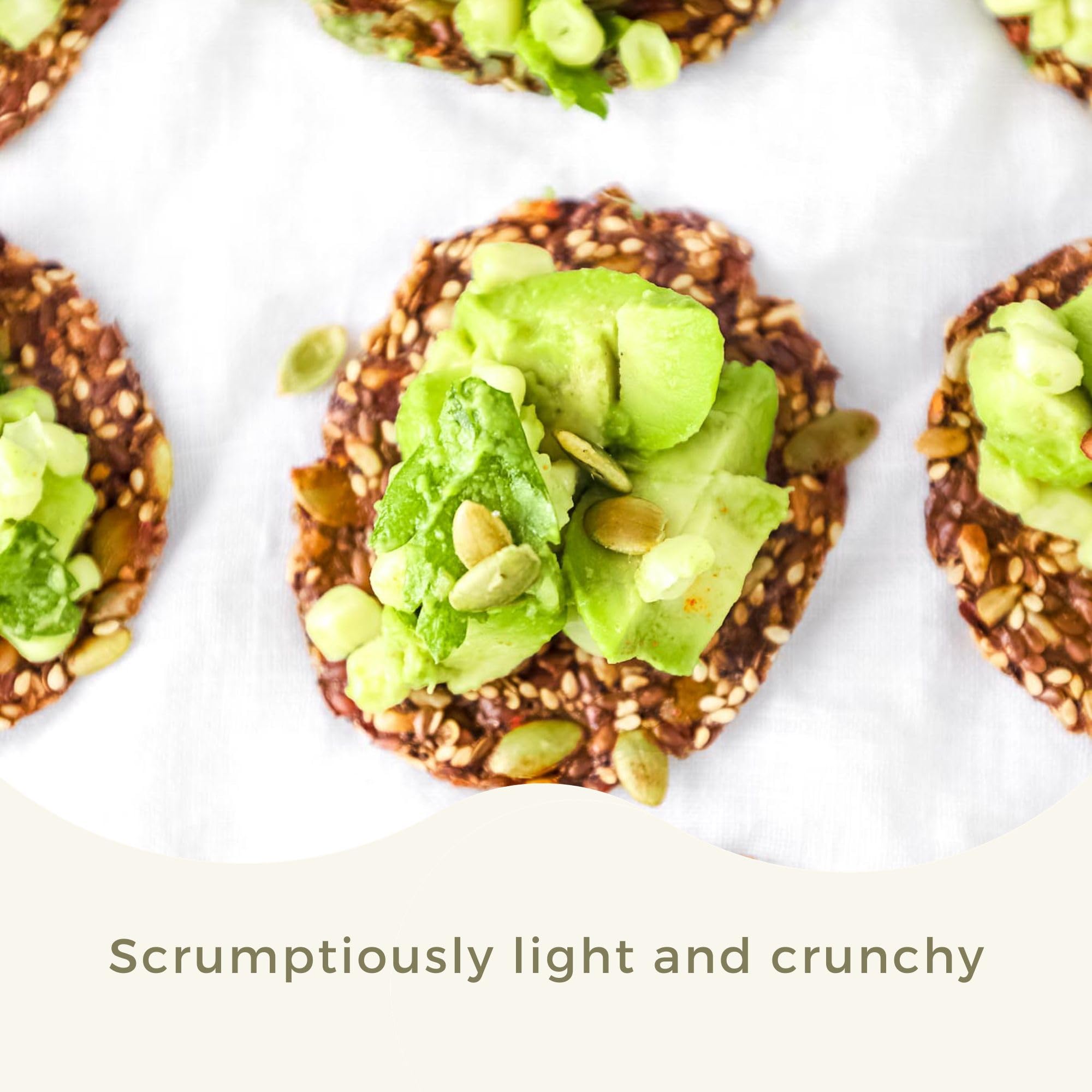 ELLA’S FLATS® Caraway All Seed Savory Crisps – All Natural, Gluten Free, High Protein, High Fiber, Vegan & Keto Friendly Snacks (3 Pack) – Perfect for Healthy On-the-Go Snacking, Lunchboxes, and Party Platters